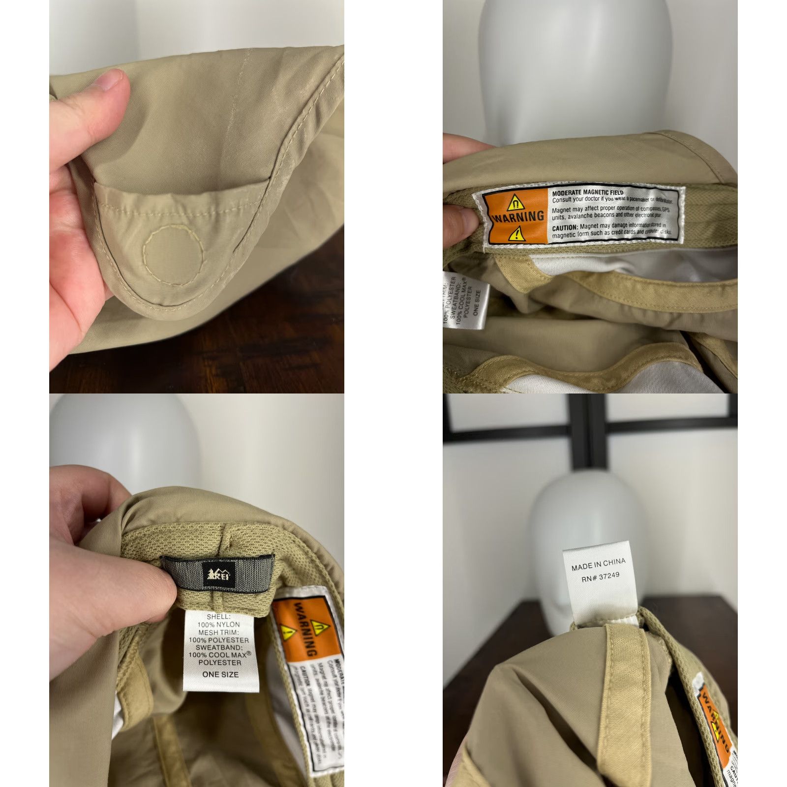 Outdoor Research Outdoor Research Hat Cap Fitted One Size Beige Nylon Polyester Sun Hat Adult Unisex Womens Mens Fish Outdoor Lightweight UV Waterproof 8x6x4 Box? Size ONE SIZE - 9 Thumbnail