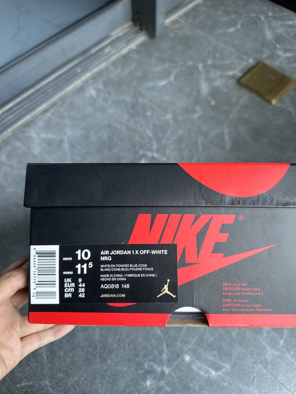 Jordan Brand × Off-White × Virgil Abloh Jordan 1 Retro High Off-White University Blue Size 10 Size US 10 / EU 43 - 6 Thumbnail