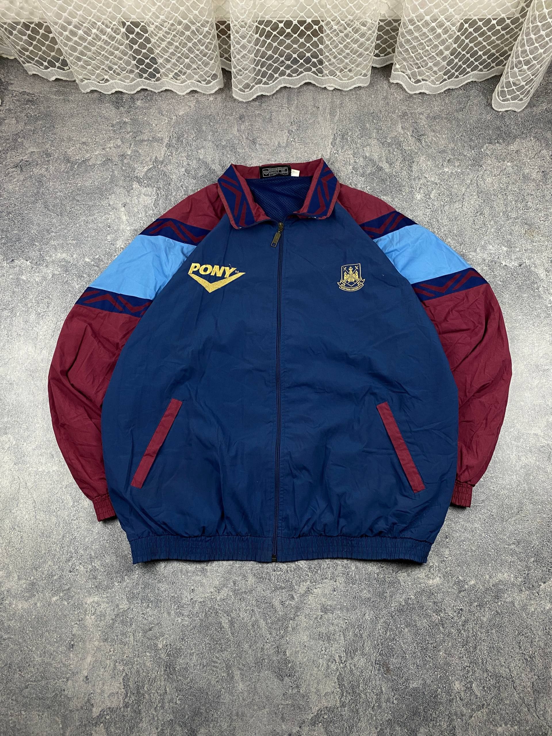 PONY Vintage West Ham United Pony Training Jacket 1995-1997 Size US L / EU 52-54 / 3 - 1 Thumbnail