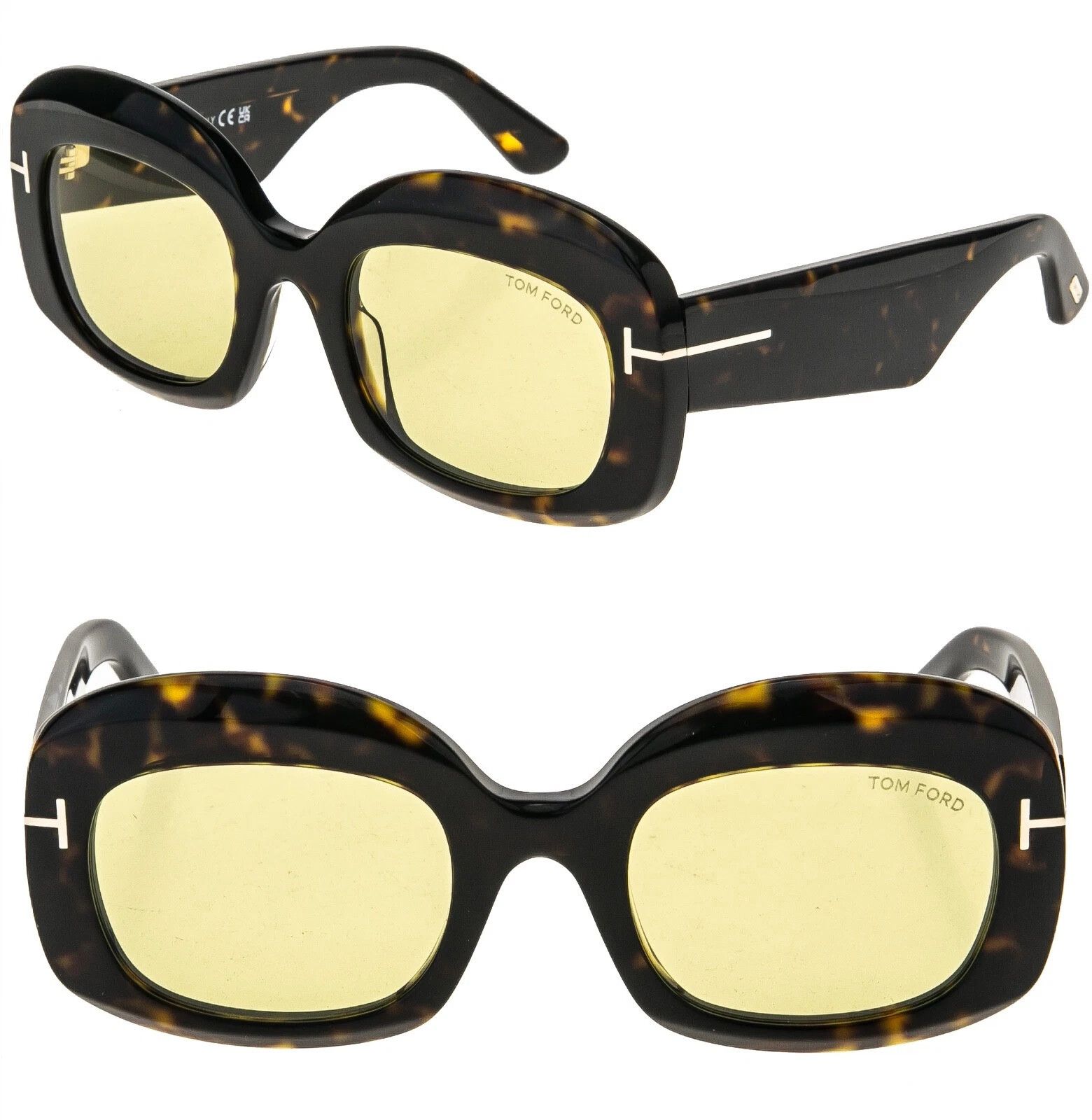 Tom Ford TOM FORD CARMEN-02 FT1219 52E Brown Sunglass 1219 TF1219 Size ONE SIZE - 1 Thumbnail
