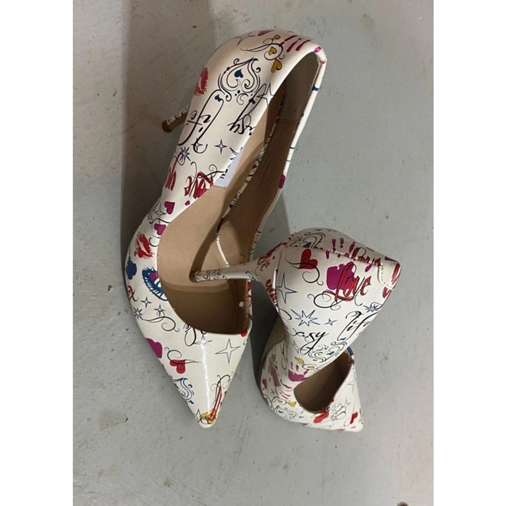 Steve Madden Women's Steve Madden Heels, White Multi, Size 8.5 Size US 8.5 / IT 38.5 - 1 Thumbnail