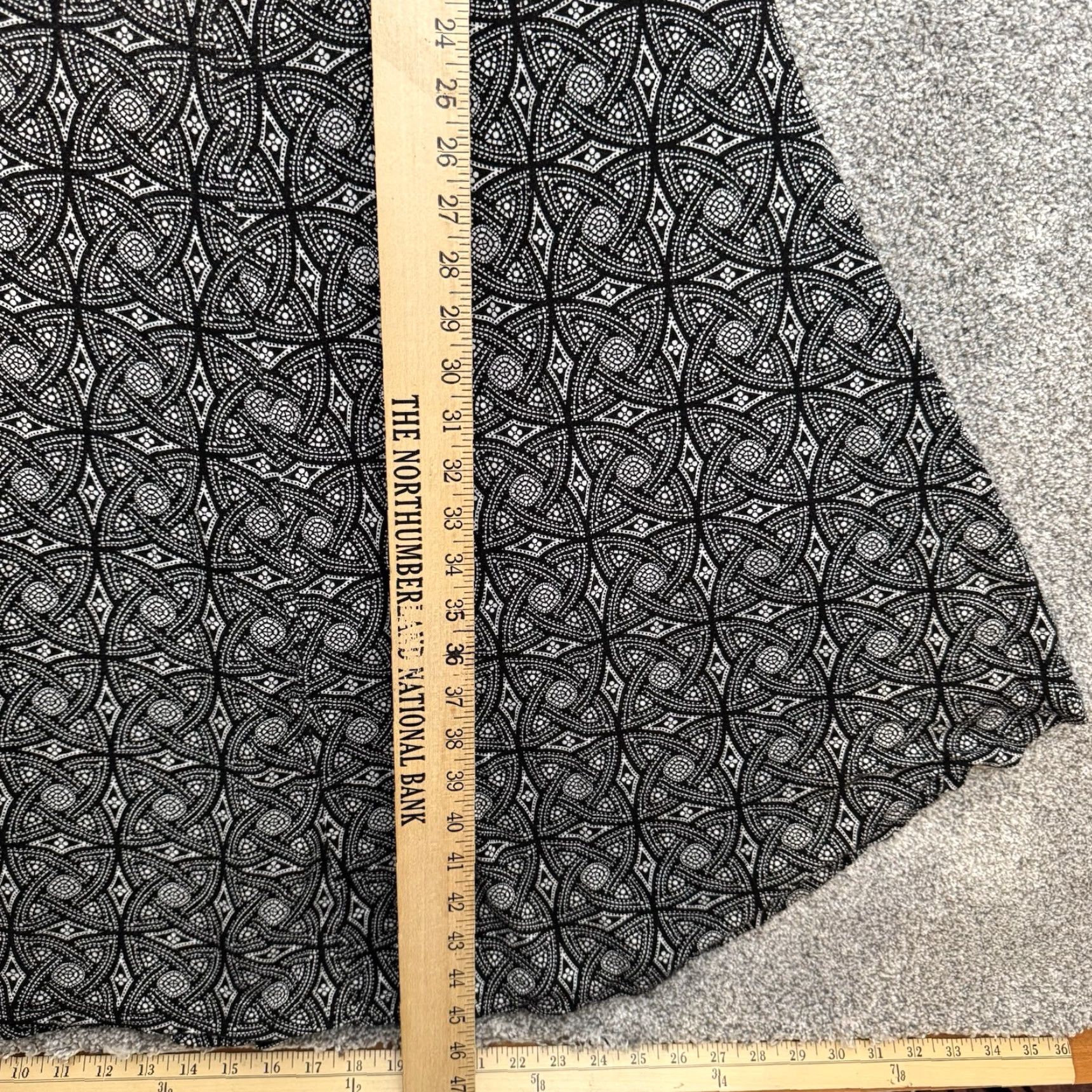Vintage Cato Dress Plus 14W Geometric A-Line Midi Sleeveless Black Women's 60s 70s Retro Office Chic Classic Vintage 60s 70s Women's Dress Size XL / US 12-14 / IT 48-50 - 3 Thumbnail