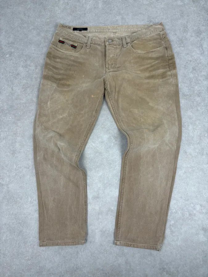 Gucci 2010s Gucci Beige Skinny Pants Size US 32 / EU 48 - 4 Thumbnail