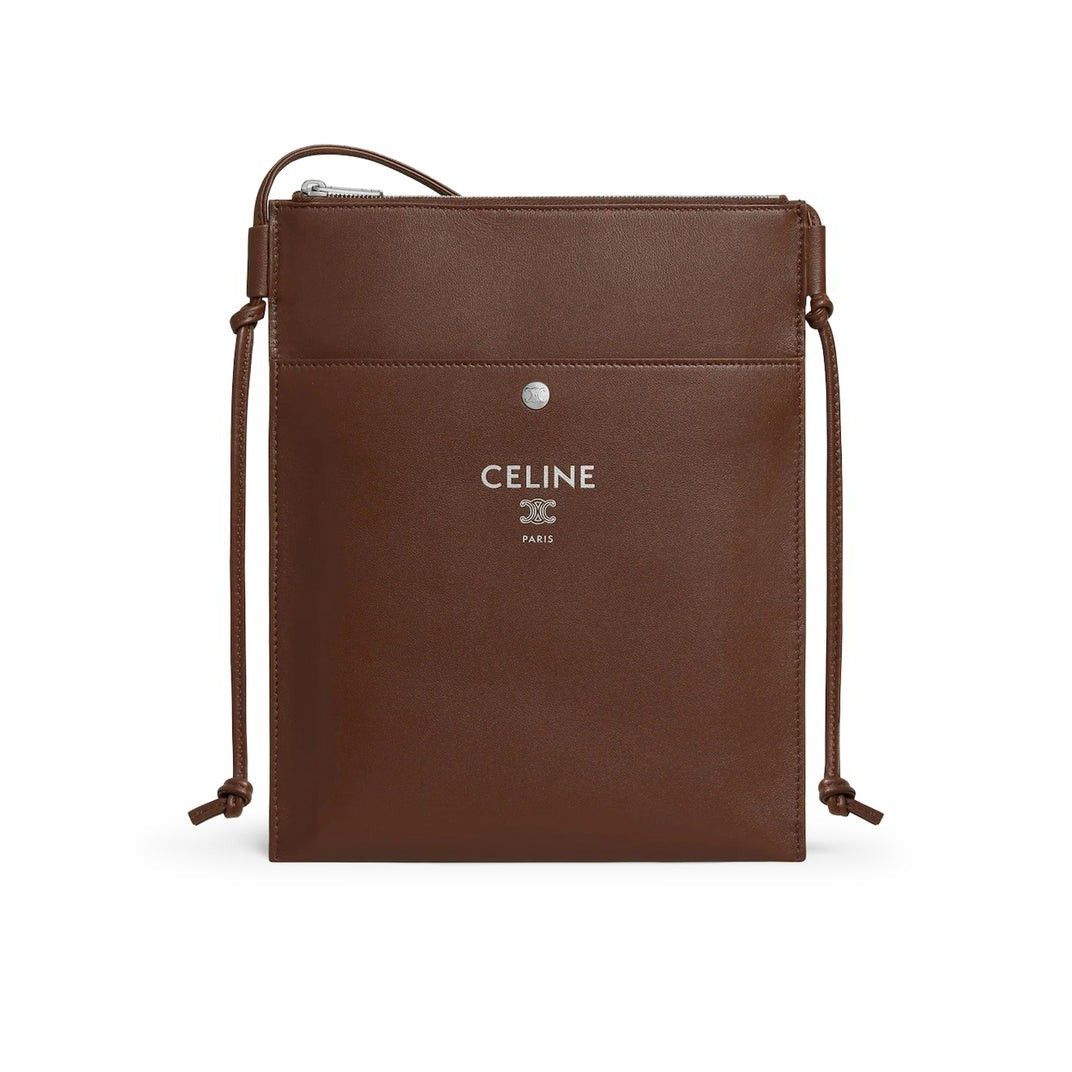 CELINE Sharp $1000 Chocolate Clutch Bag New & Authentic
