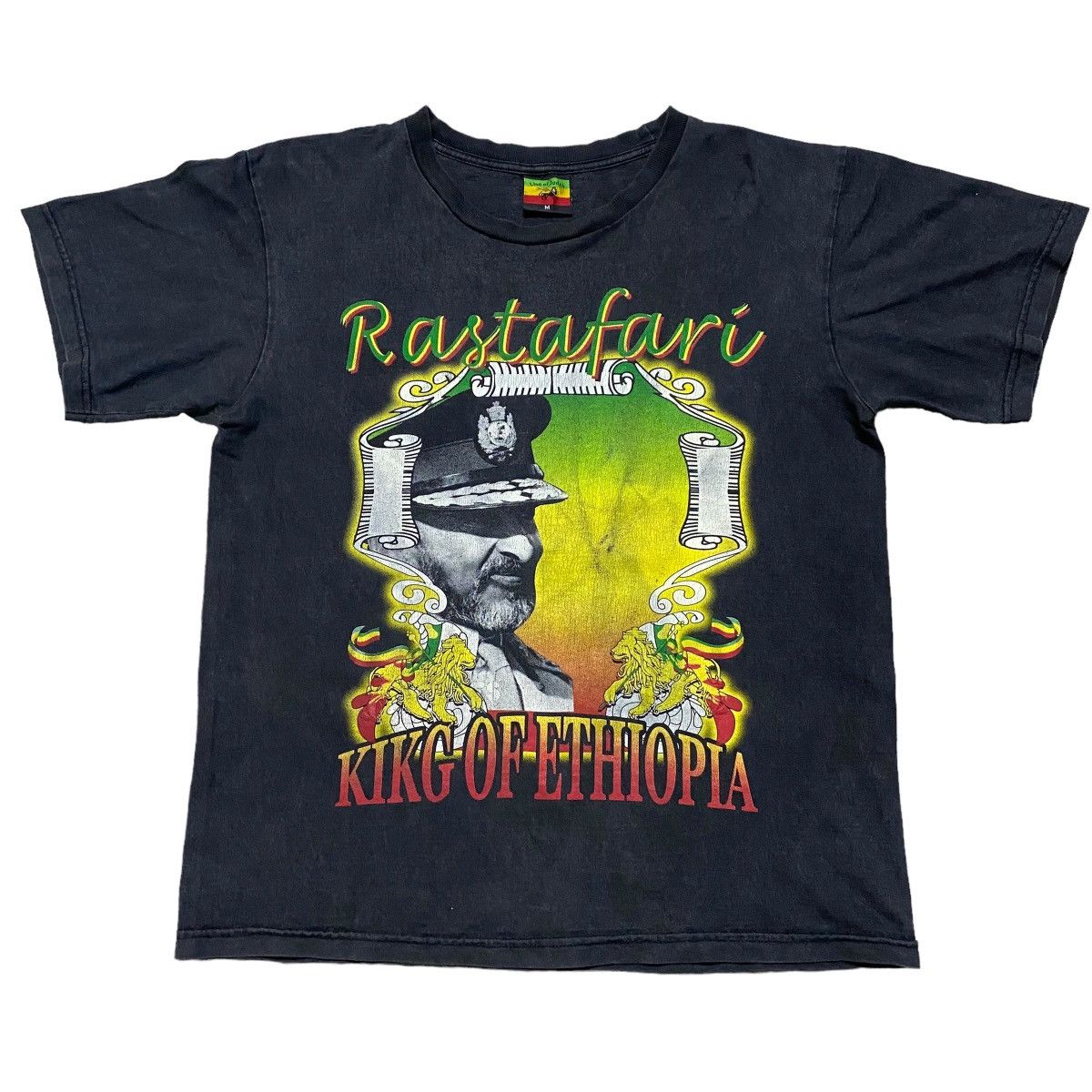 Bob Marley × Vintage Vintage Bootleg Haile Selassie Shirt Kikg Of Ethiopia Size US M / EU 48-50 / 2 - 1 Thumbnail