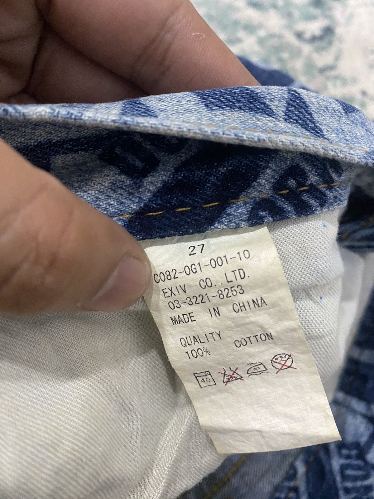 Hysteric Glamour Vintage Co&Lu All Over Acid Wash Printed Effect Smiley Jeans Size US 31 - 18 Thumbnail