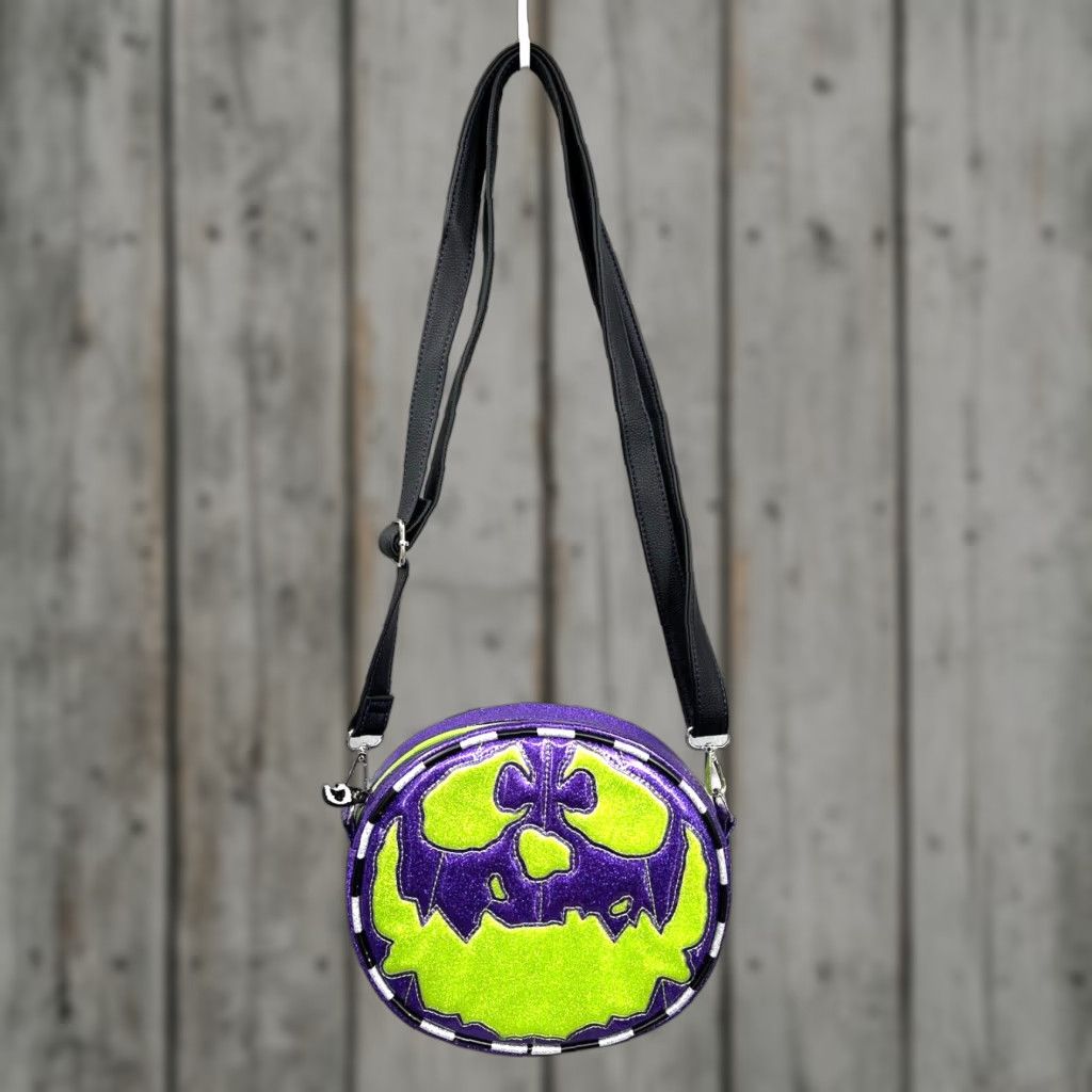 Vintage Love Pain and Stitches Pumpkin Cult X Purse Monster Posse Goth Rockabilly Bag Size ONE SIZE - 1 Thumbnail