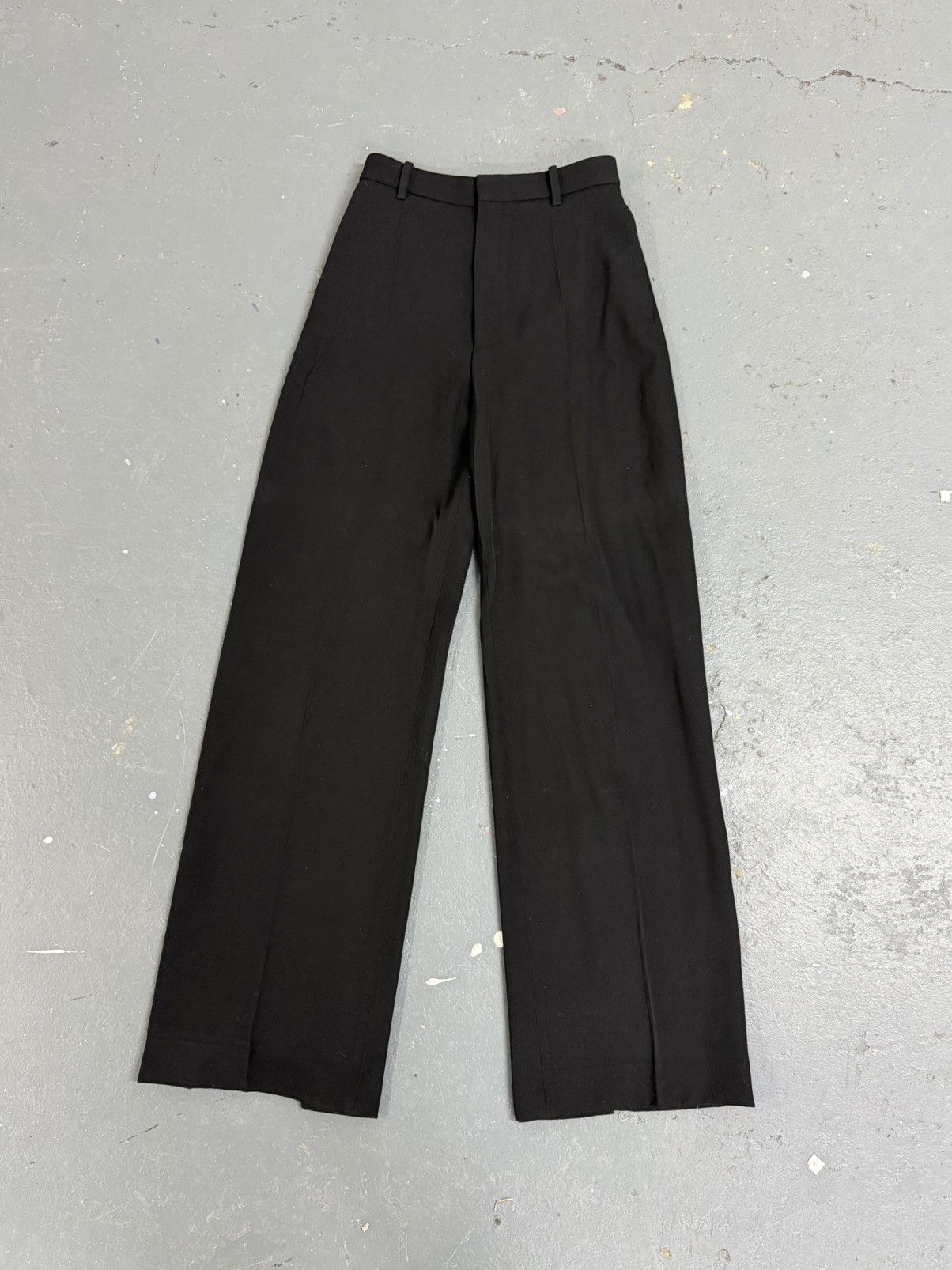 Phoebe Philo Phoebe Philo Black Wool Zip Trousers – FR 36 Size 26" / US 2 / IT 38 - 3 Thumbnail