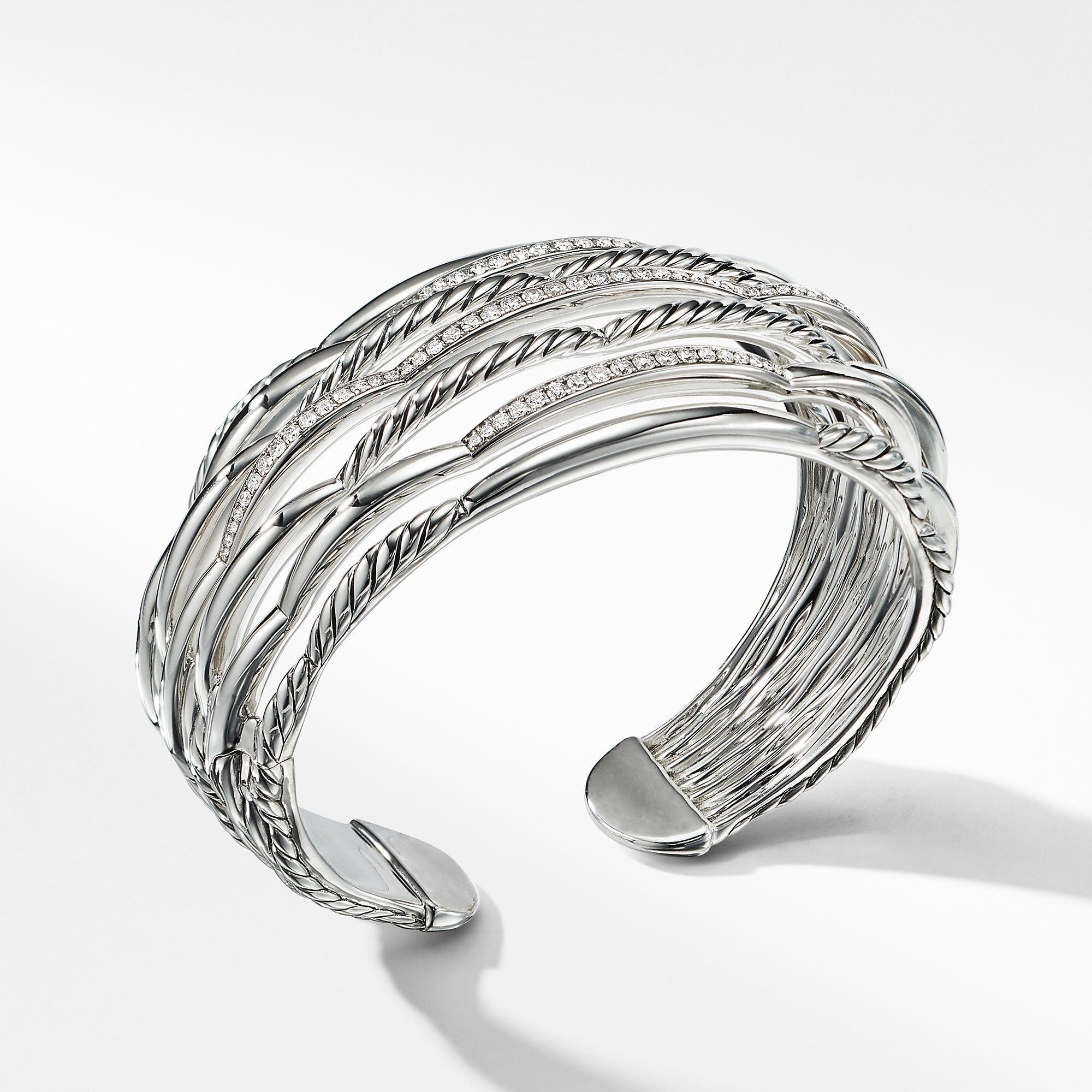 David Yurman o1w1db10526 B14293D Size:L/Bracelet in Silver With Diamond Size ONE SIZE - 1 Thumbnail