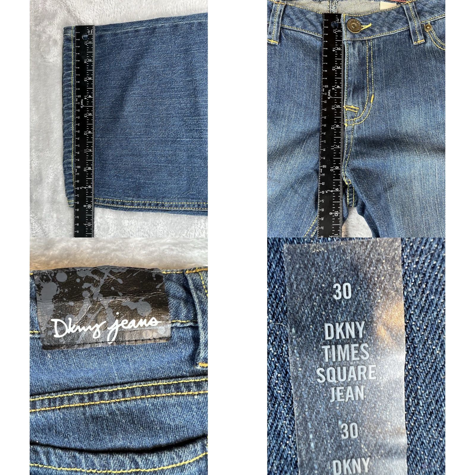 Vintage DNKY Times Square Jeans Dark Wash Stretch Blue Jeans 30 Regular Mens Womens Juniors 90s Bohemian City Size 30" / US 8 / IT 44 - 9 Thumbnail