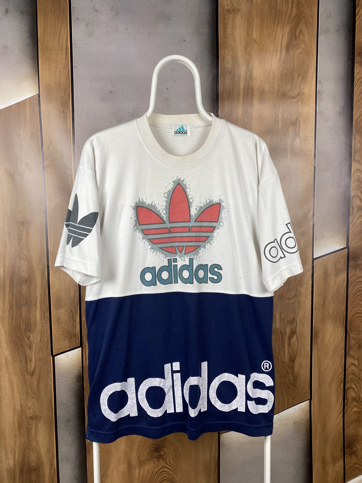 Adidas 🌺Vintage 90s T-Shirt Adidas Equipment Rare Big Logo Tee🌺 Size US L / EU 52-54 / 3 - 1 Thumbnail