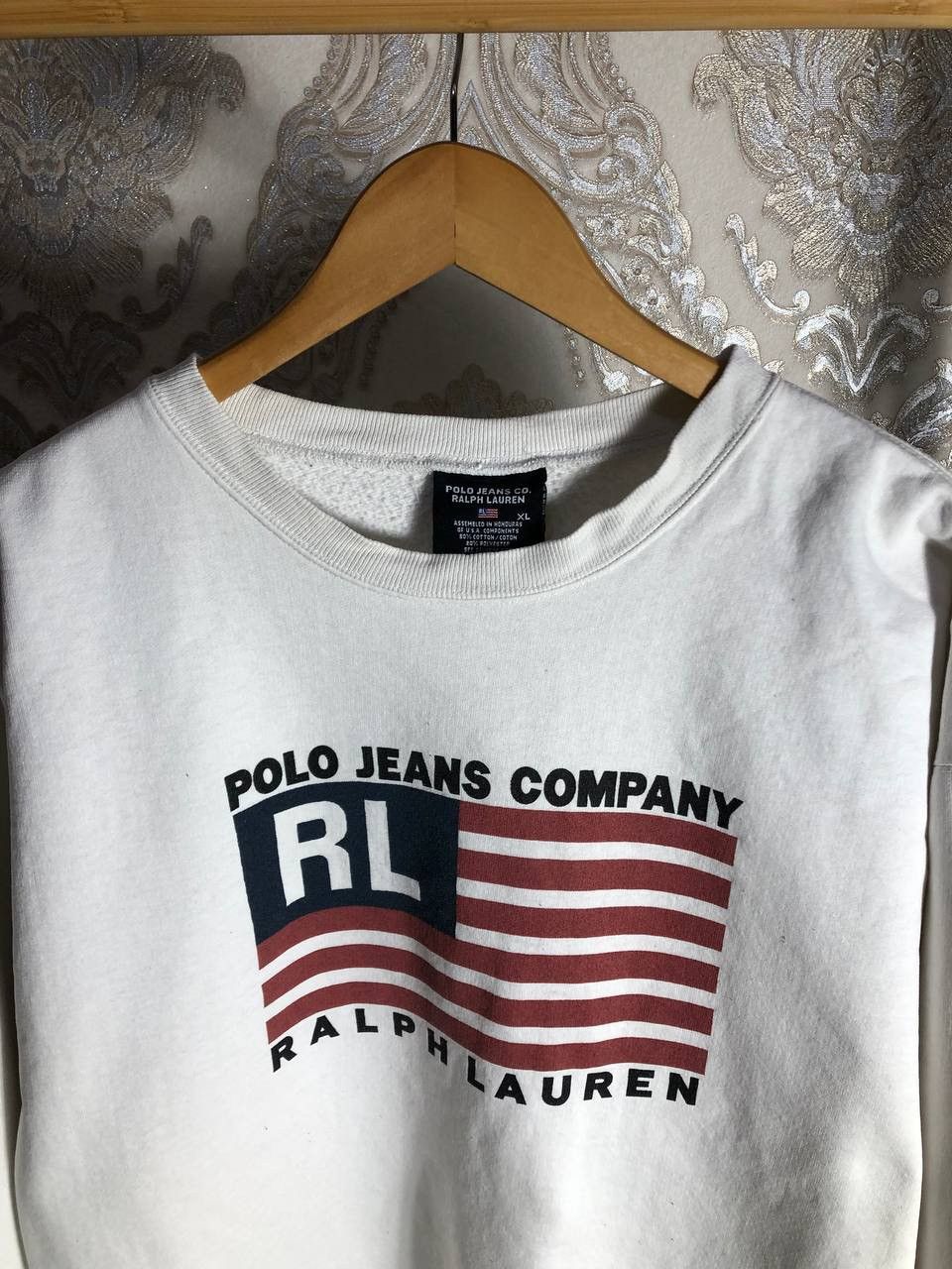Polo Ralph Lauren VINTAGE POLO JEANS COMPANY RALPH LAUREN USA FLAG CASUAL 90s Size US XL / EU 56 / 4 - 2 Thumbnail