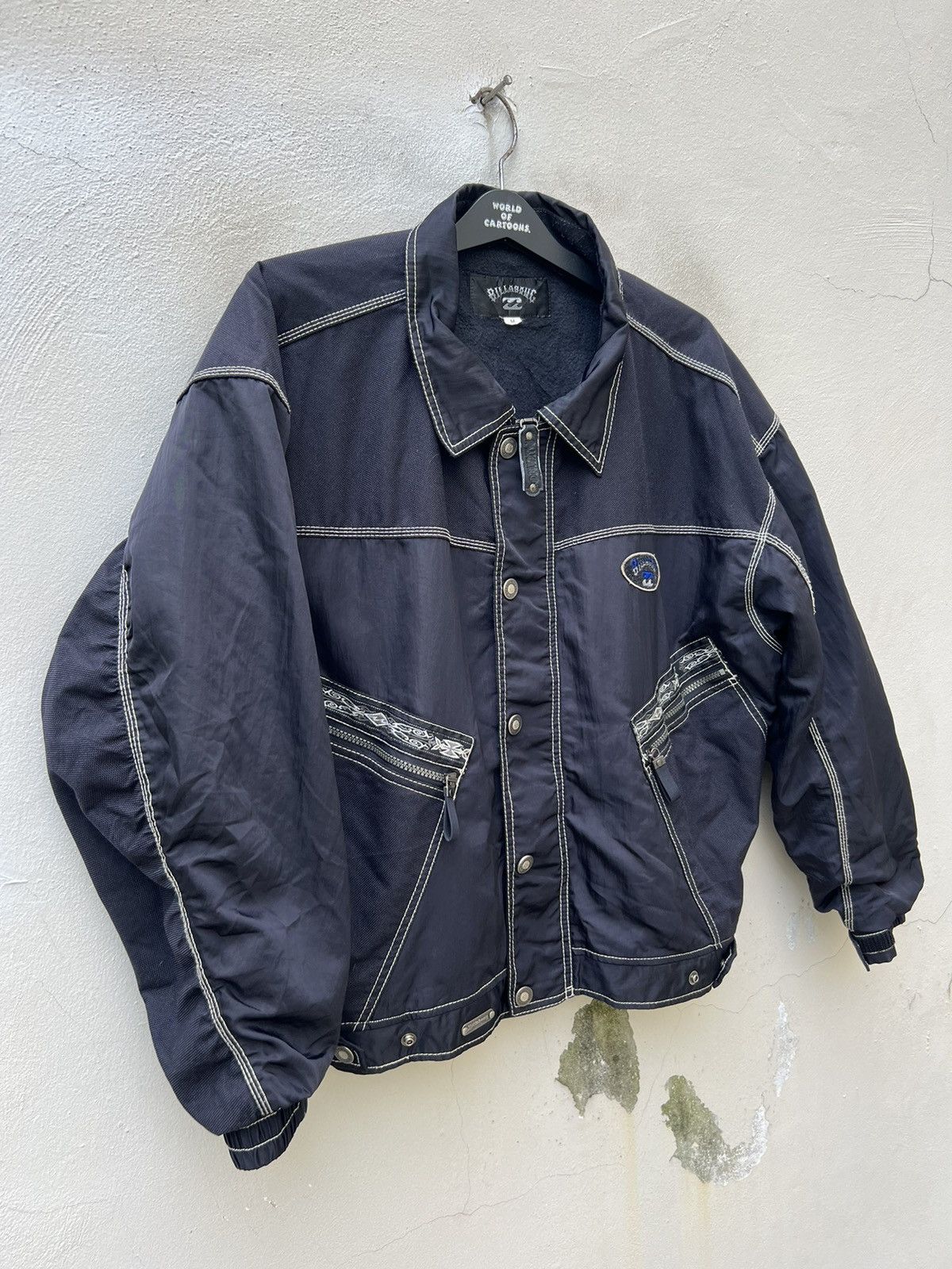 Billabong × Vintage Vintage 90s Billabong Hybrid Bomber Lined Jacket Size US M / EU 48-50 / 2 - 12 Thumbnail