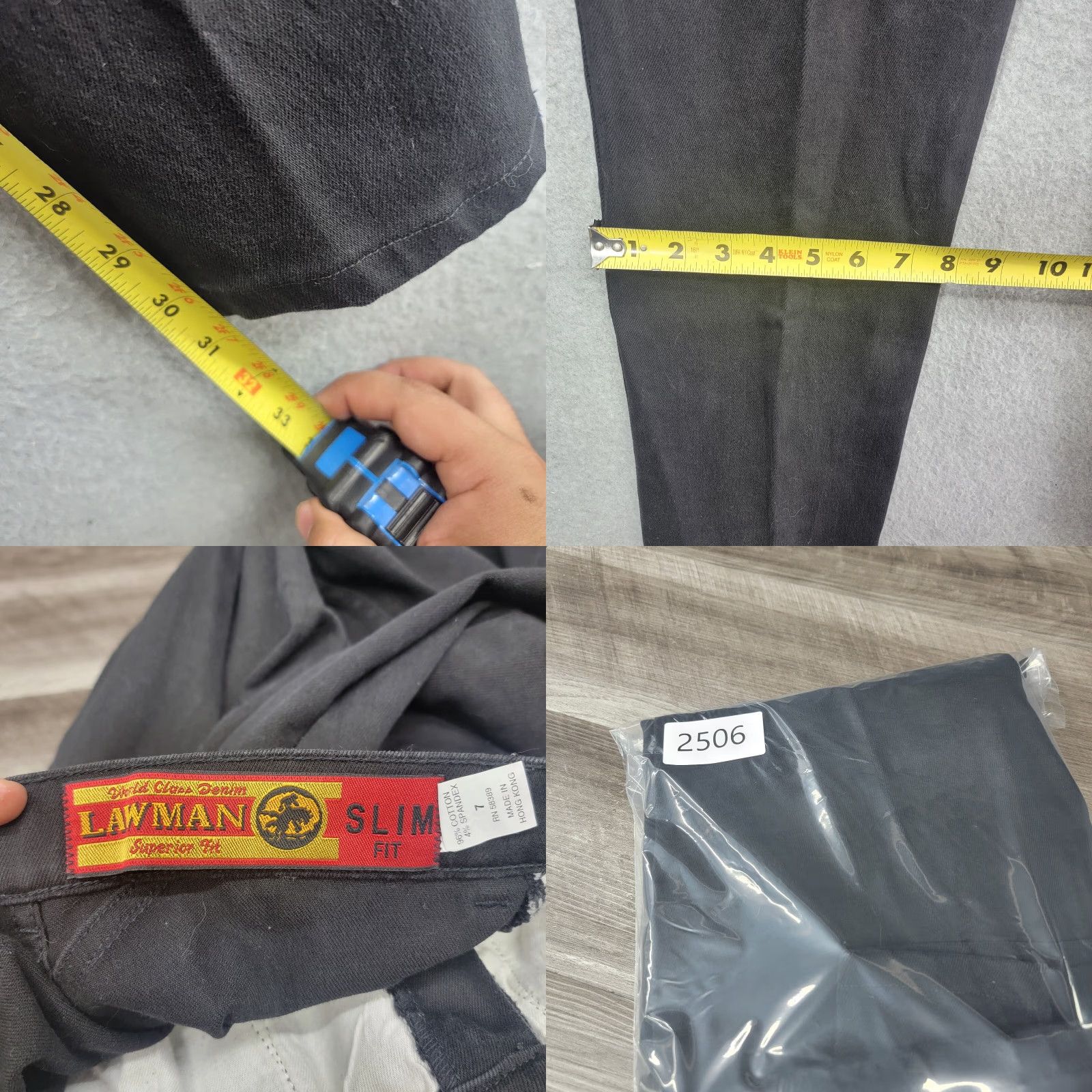 Vintage Vintage Lawman Jeans Western Bareback Black Women’s Slim Fit Size 7 Size 28" / US 6 / IT 42 - 9 Thumbnail