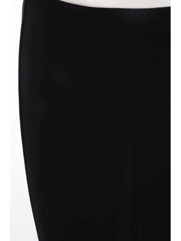 Saint Laurent Paris o1s1wg110225 730335 Long Skirt In Crepe Jersey in Black Size 28" / US 6 / IT 42 - 3 Thumbnail