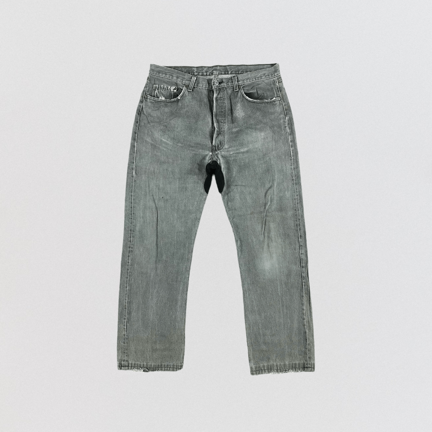 Levi's × Vintage Vintage 90s Faded Black Levis 501 Jeans-JM2394 Size US 37 - 1 Thumbnail