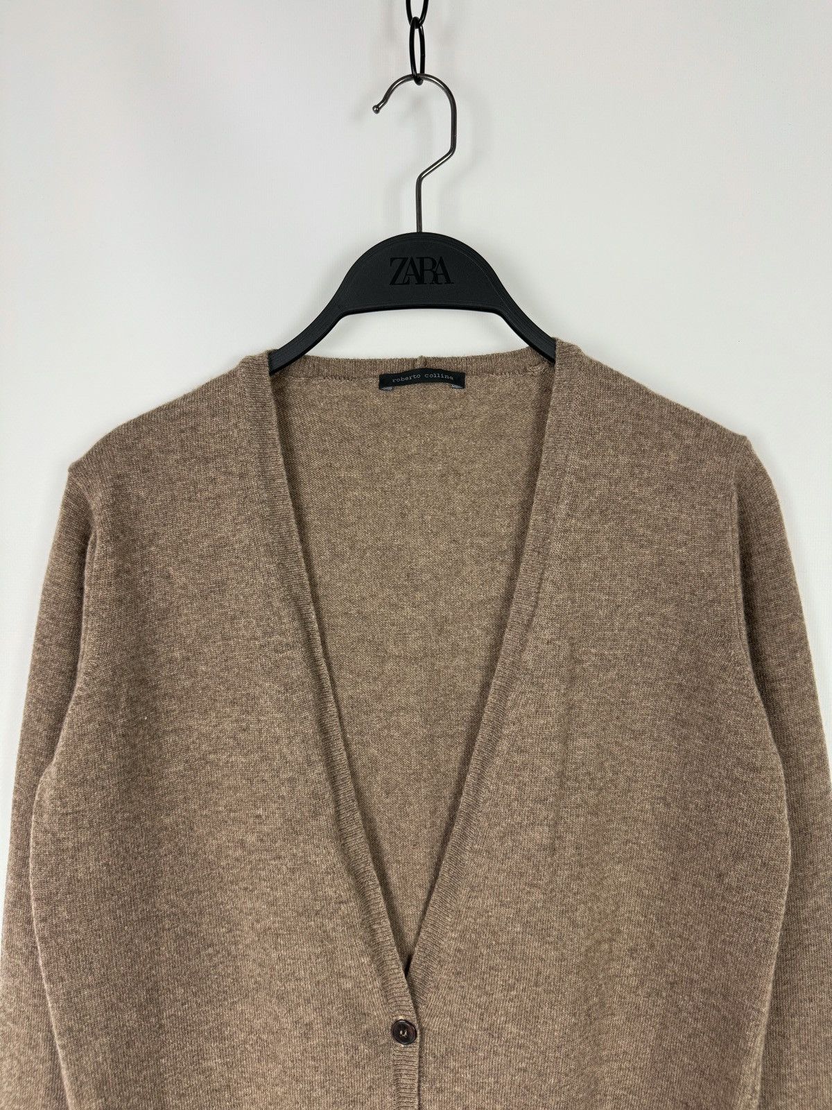 Roberto Collina Roberto Collina Brown Wool Cardigan Sweater Size M / US 6-8 / IT 42-44 - 4 Thumbnail