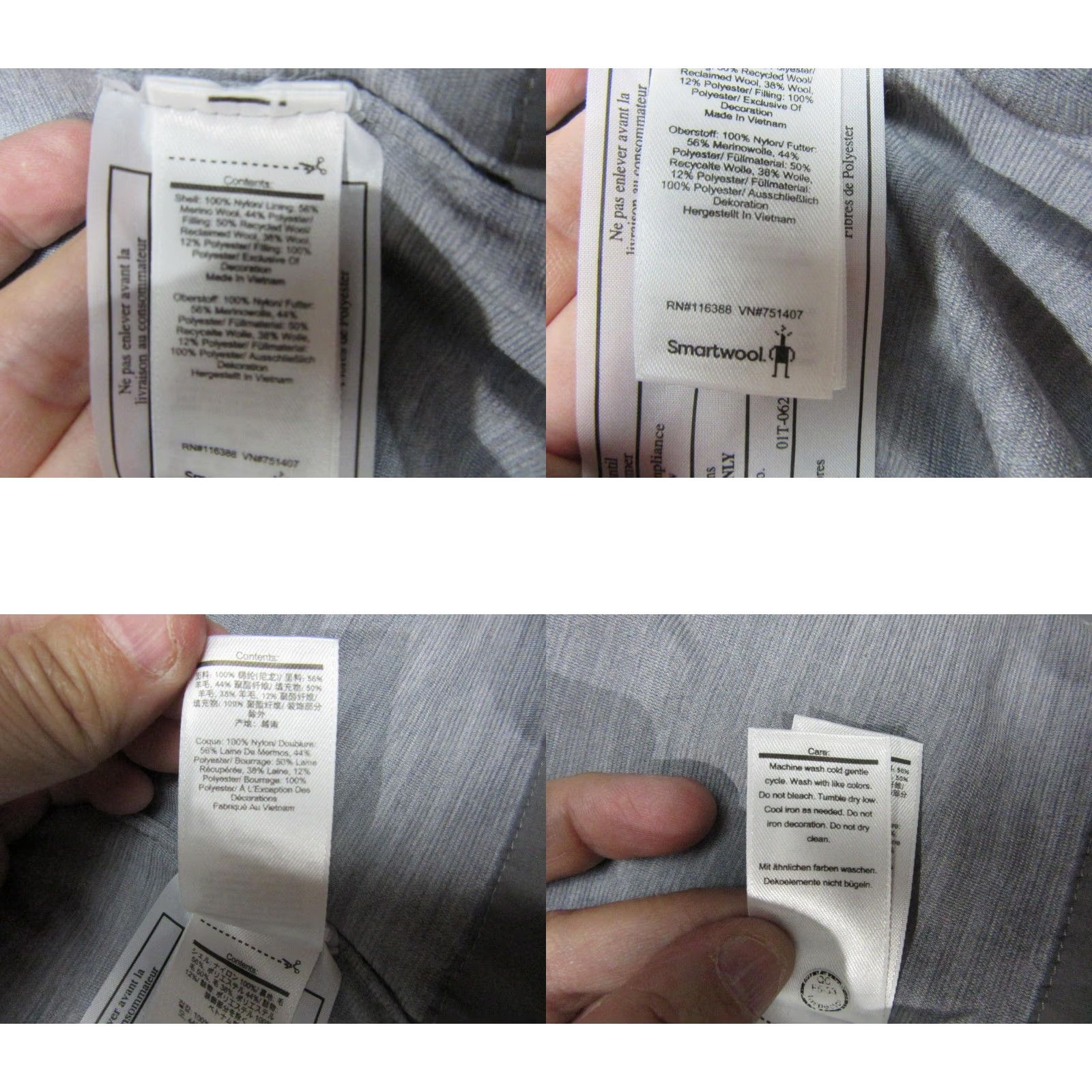 Smartwool Smartwool Jacket Womens Medium Gray Hooded Merino Wool Full Zip Hiking Trail Size M / US 6-8 / IT 42-44 - 9 Thumbnail