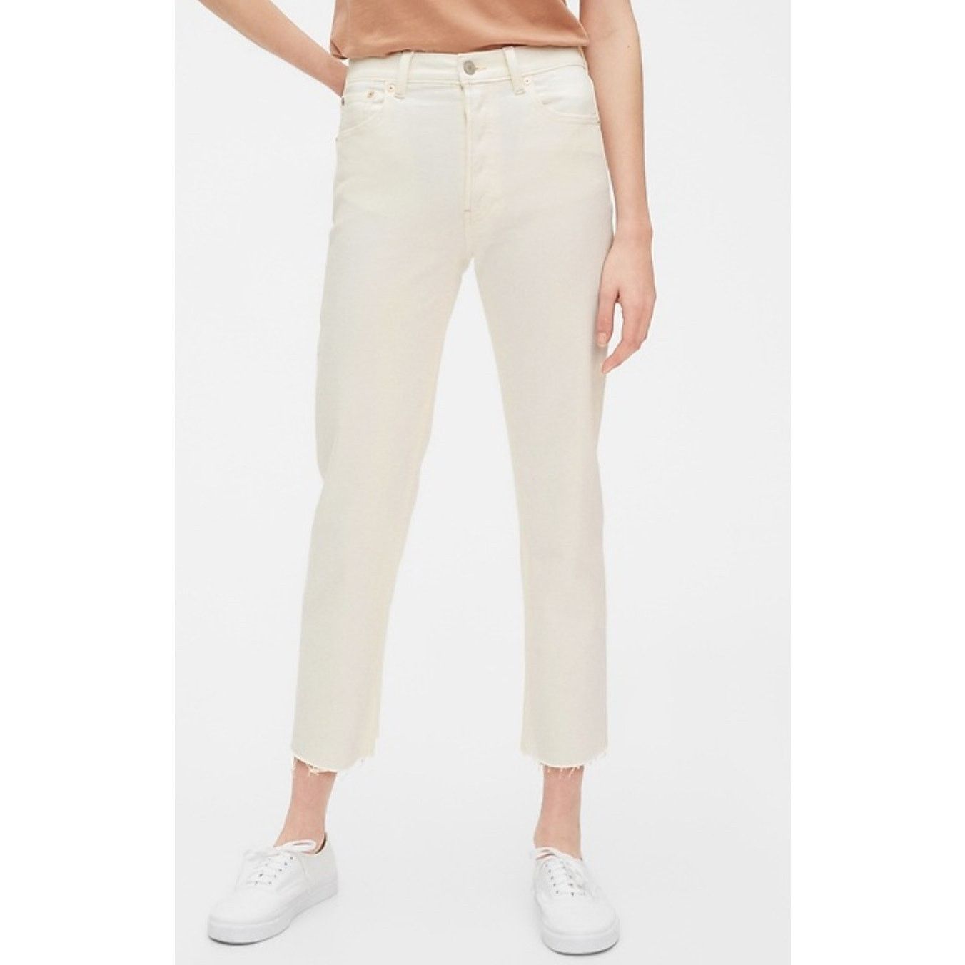 Gap Gap Women -High Rise Cheeky Straight / with Raw Hem/27R/NWOT Size 27" / US 4 / IT 40 - 1 Thumbnail