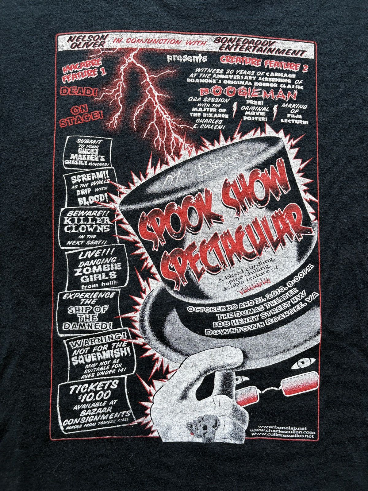 Vintage Vintage Y2K Spook Show Spectacular Horror Tee Size US XL / EU 56 / 4 - 2 Thumbnail