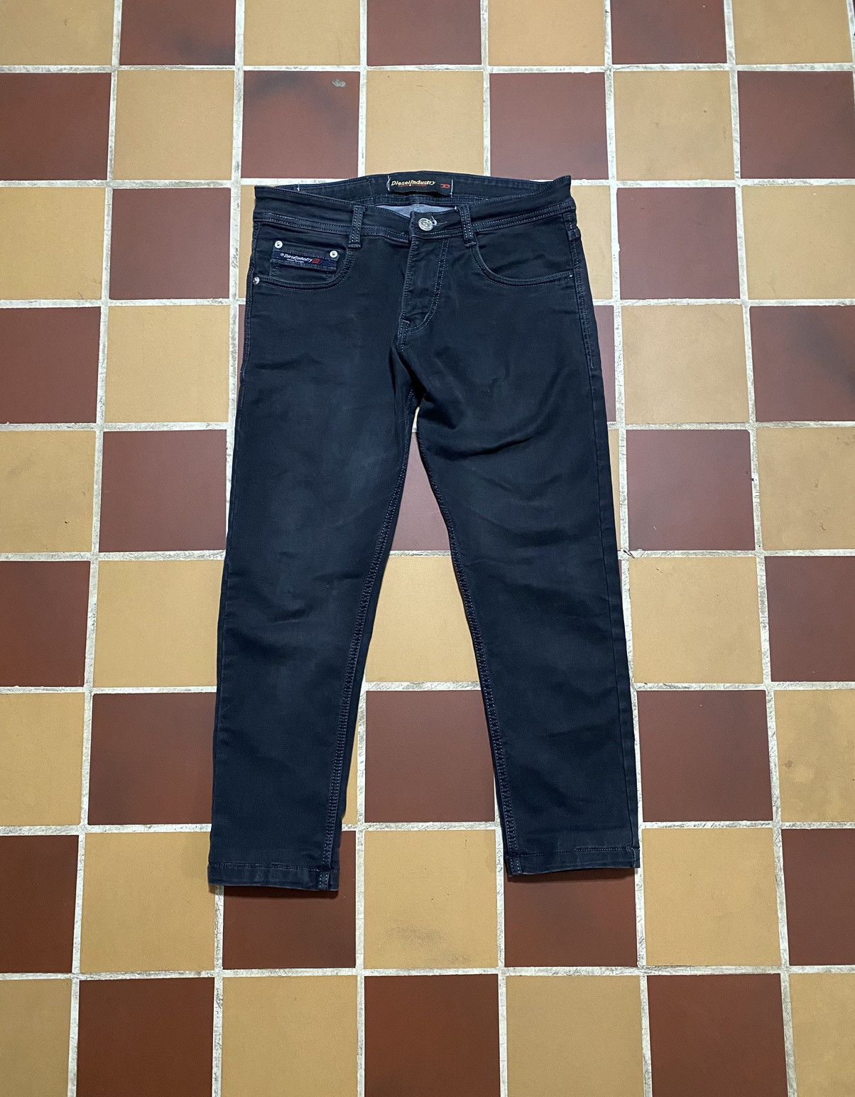 Designer Vintage Diesel Industry Black Jeans Y2K skinny Size US 32 / EU 48 - 1 Thumbnail