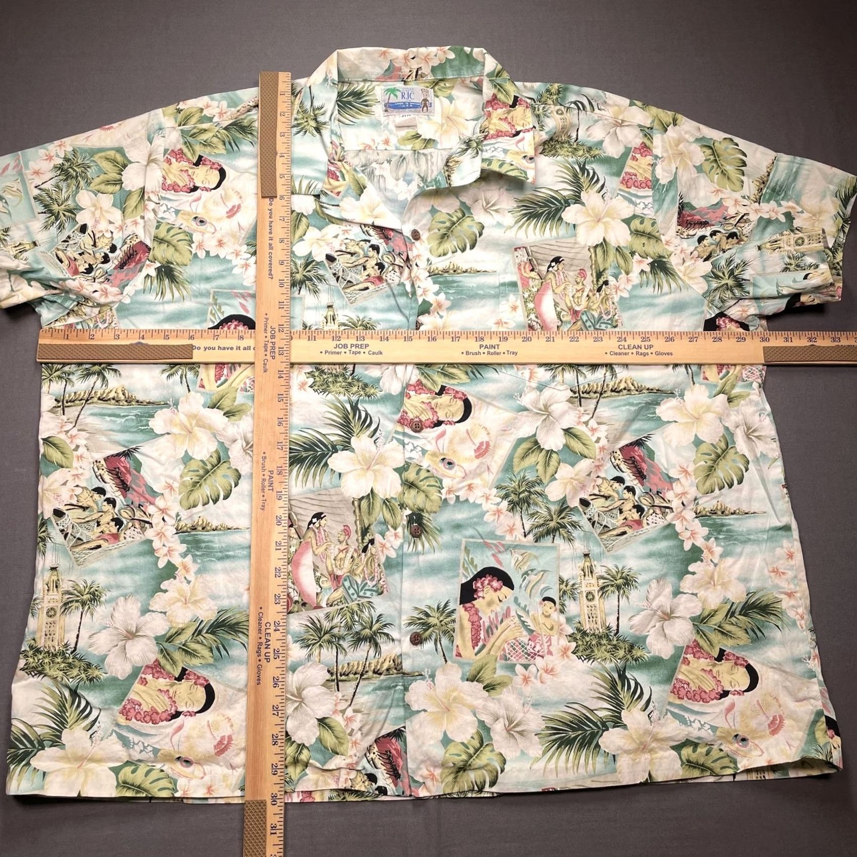 ALOHAS RJC Shirt Mens 4XL Hawaiian Aloha Cotton Short Sleeve Button Up Hawaii USA Multicolor Floral Size US XXL / EU 58 / 5 - 3 Thumbnail