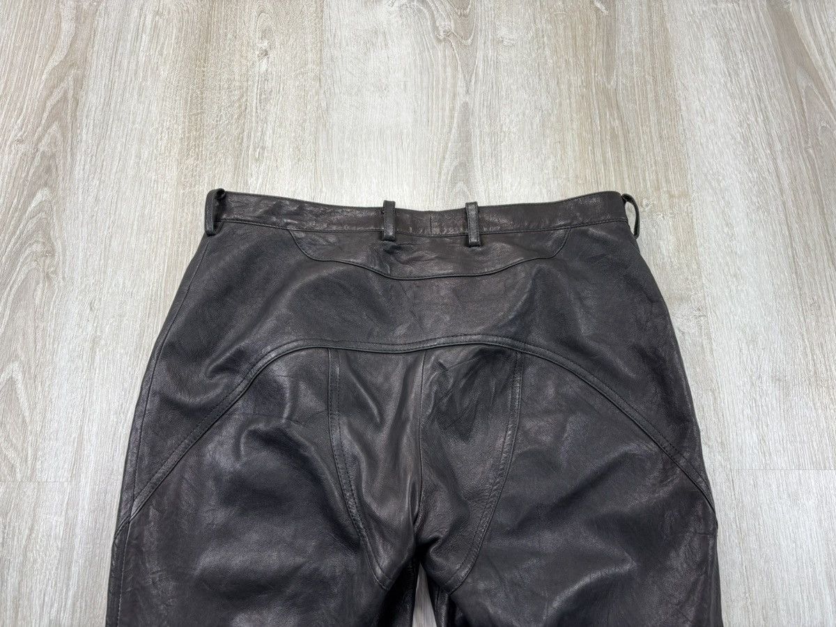 Designer × Lanvin Womens vintage leather Motorcycle Biker pants Lanvin Size 40 Size 27" / US 4 / IT 40 - 13 Thumbnail