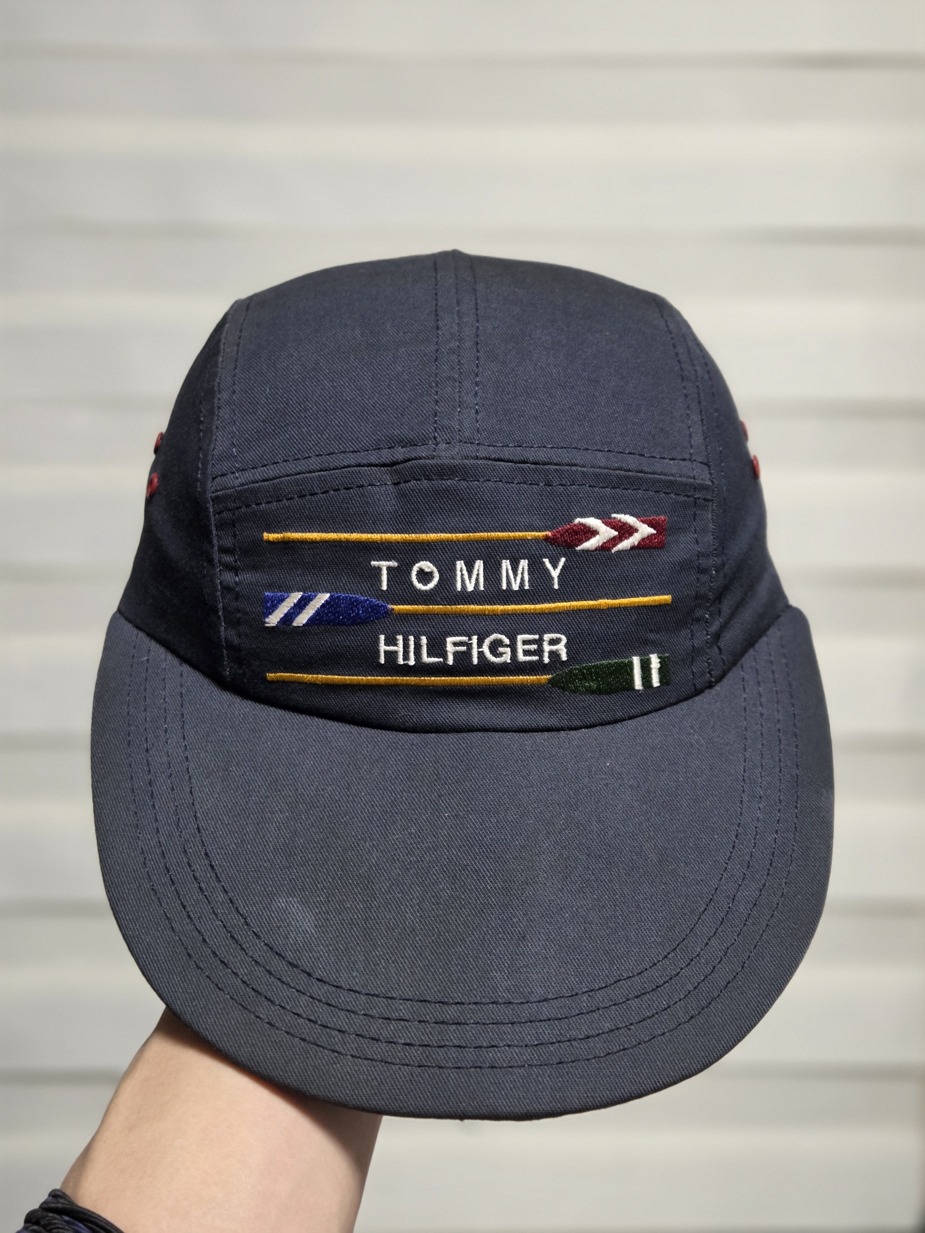 Tommy Hilfiger VTG MADE IN USA Tommy Hilfiger Oars Embroidered Long Bil Hat Size ONE SIZE - 1 Thumbnail