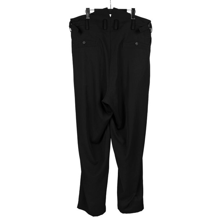 Yohji Yamamoto Yohji Yamamoto Pour Homme Gabardine Side Tuck Suspender Pant Size US 30 / EU 46 - 5 Thumbnail
