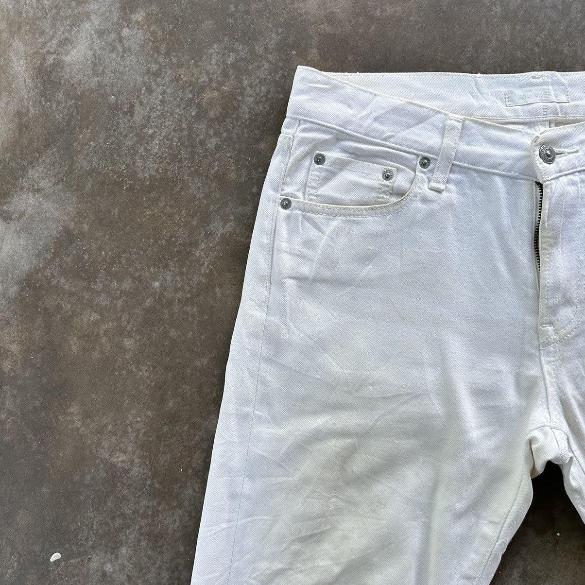 Japanese Brand × Vintage Vintage Uniqlo White Yellowish Casual Trousers Pant Size US 32 / EU 48 - 4 Thumbnail