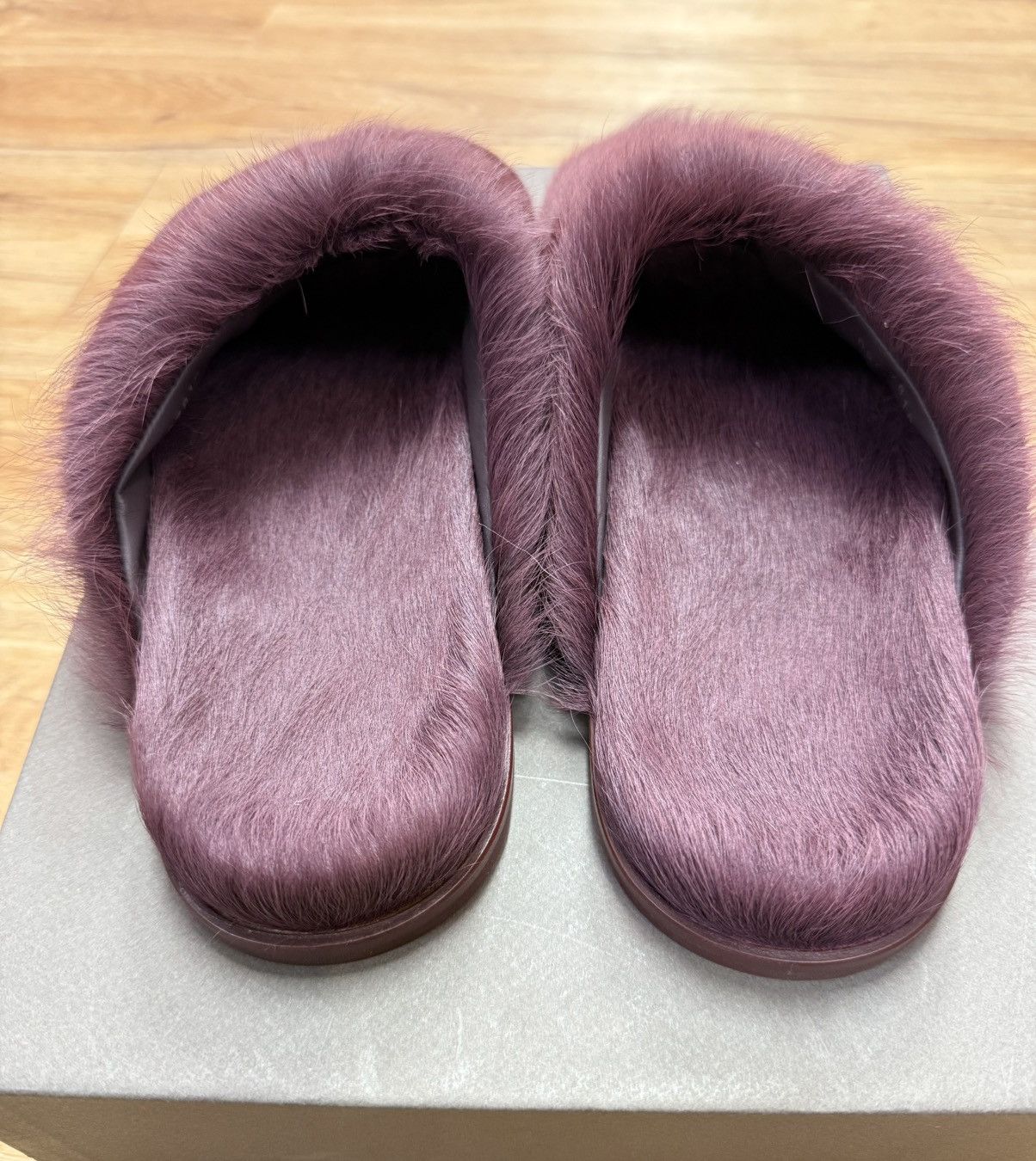 Rick Owens Rick Owens Amethyst Pony Hair Granolas Slides Size US 9.5 / EU 42-43 - 2 Thumbnail