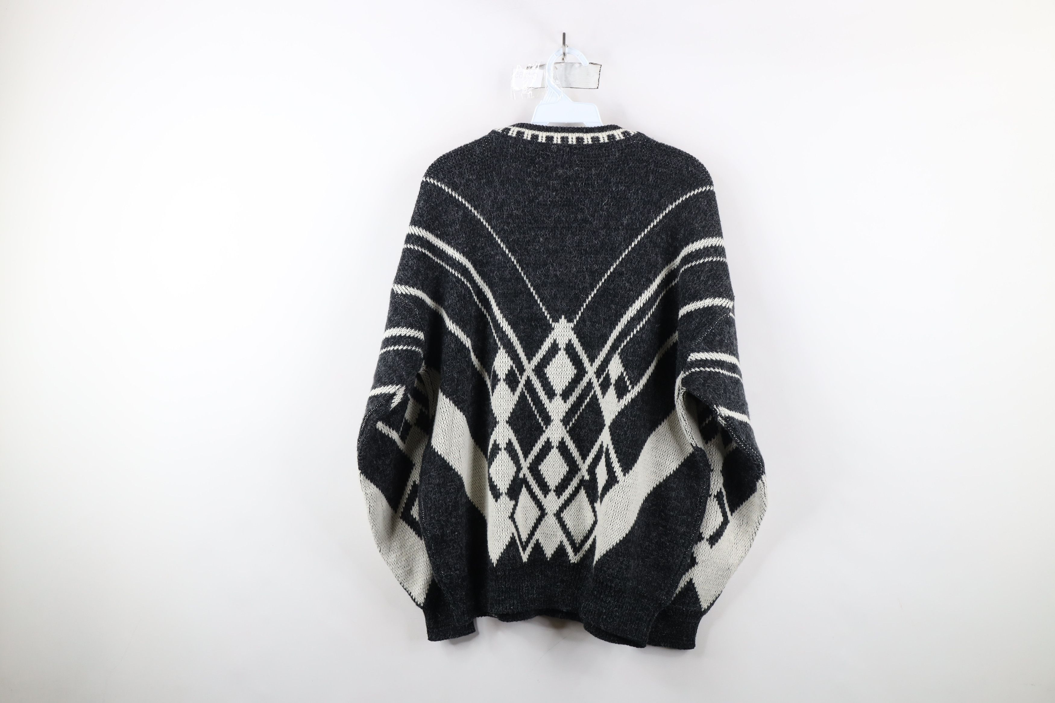 Vintage Vintage 90s Streetwear Argyle Diamond Knit Dad Sweater Size US XL / EU 56 / 4 - 9 Thumbnail