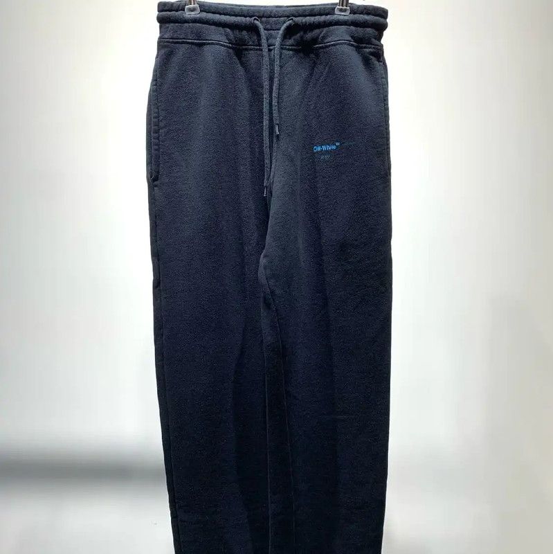 Off-White Off-White Black Cotton Casual Pants 0089 Size US 27 - 1 Thumbnail