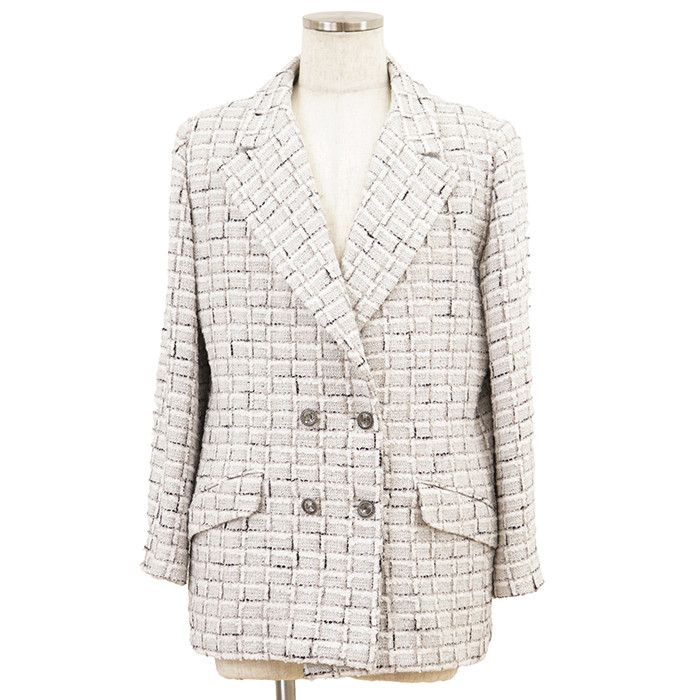 Chanel Chanel CHANEL Tweed Jacket Textile Outerwear P71905 DUTY FREE for USA Size ONE SIZE - 1 Thumbnail