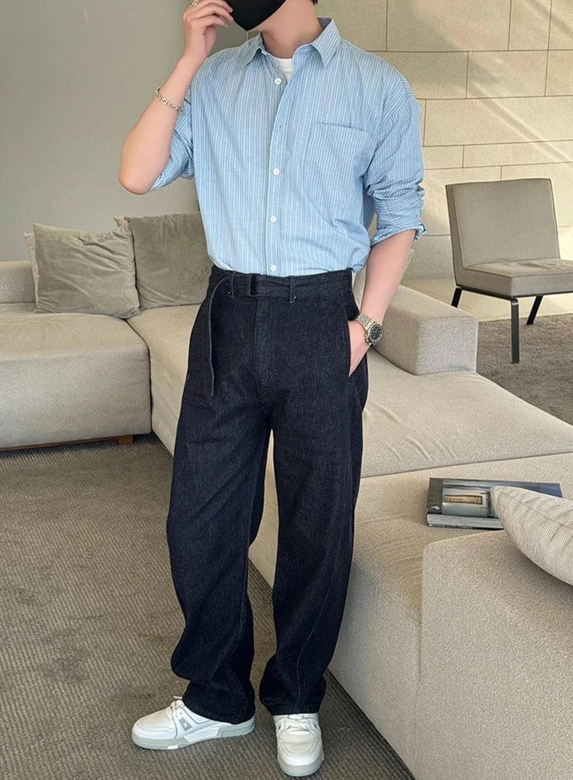 Other Belted Vintage Fit Trousers Size US 32 / EU 48 - 2 Thumbnail