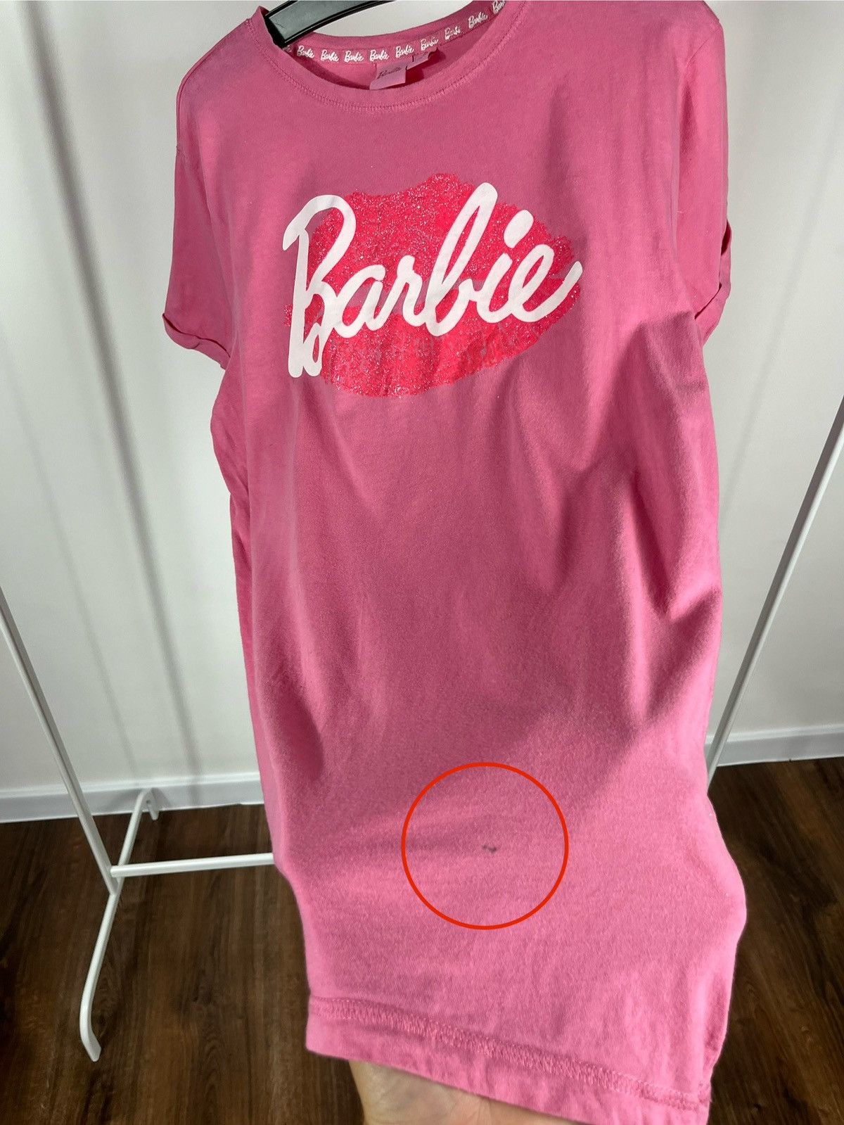 Other Barbie Pink Glitter Lips Logo Graphic T-Shirt Women’s Size L Size L / US 10 / IT 46 - 5 Thumbnail