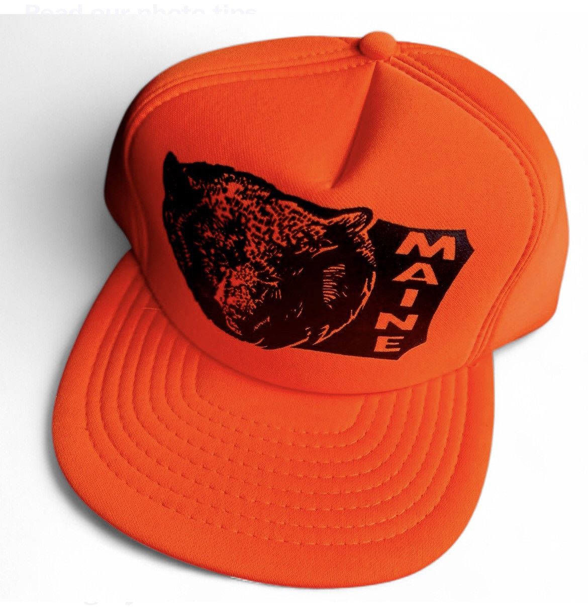 Other 1990 Orange and black hunting SnapBack Maine trucker Cap Size ONE SIZE - 8 Thumbnail