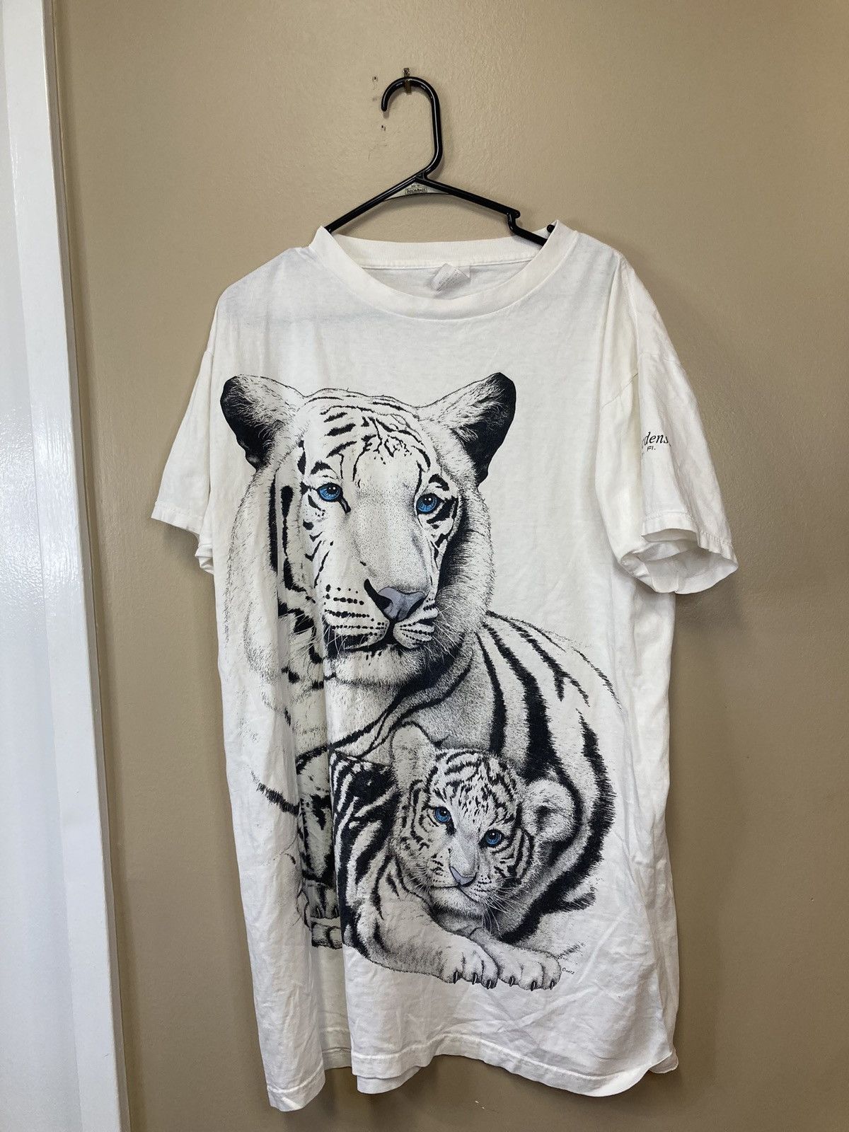 Vintage Katz Busch Gardens White Tiger T-Shirt Size US XXL / EU 58 / 5 - 1 Thumbnail