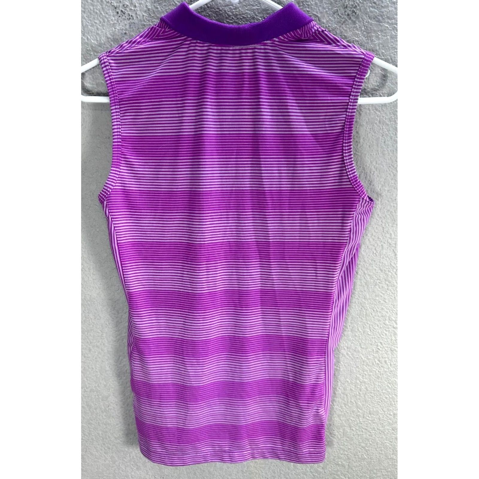 Puma VINTAGE Women's Puma Golf Dry Cell Purple Gold Stripe Vest Top Tennis Athletic XS NWOT Size XS / US 0-2 / IT 36-38 - 5 Thumbnail
