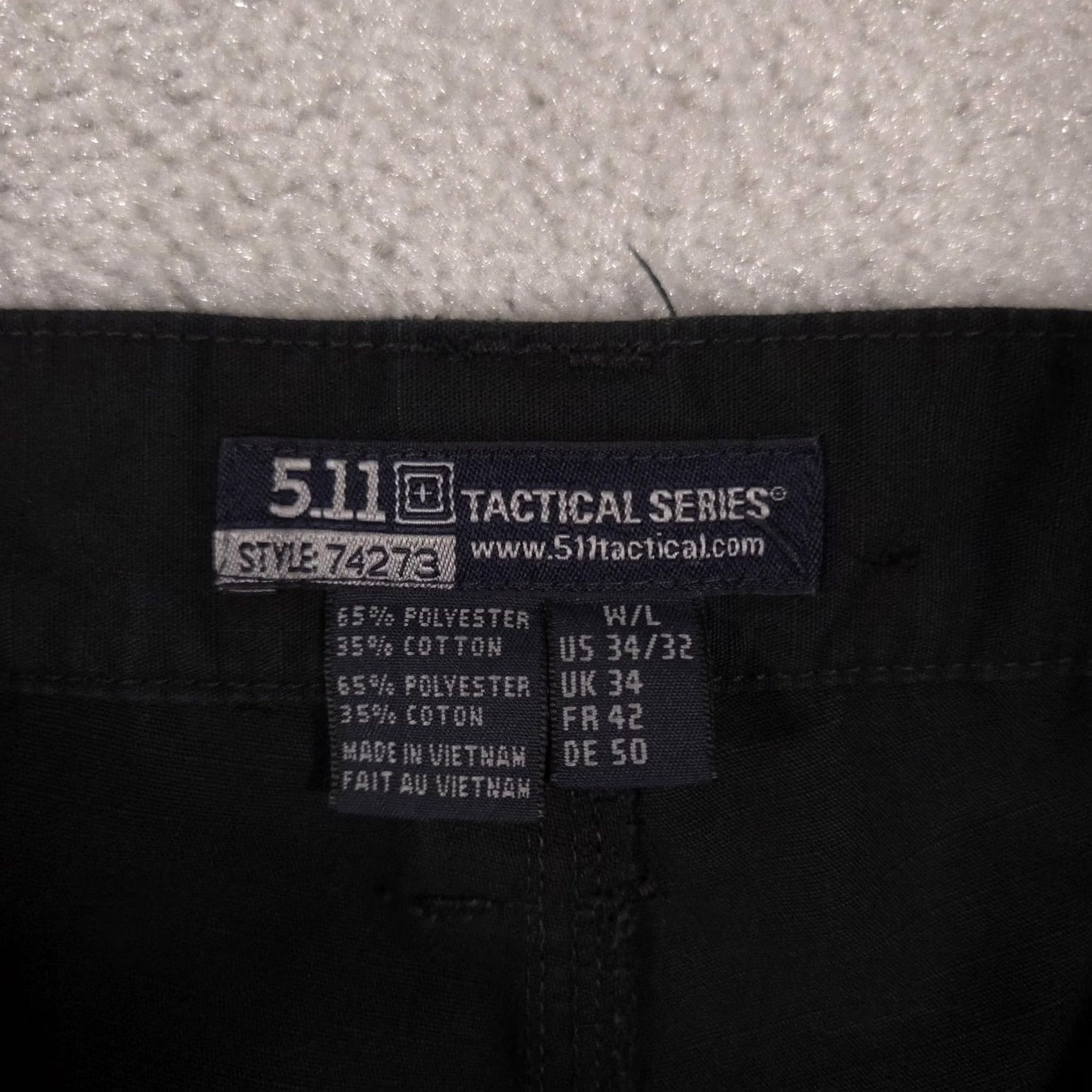 Vintage 5.11 Tactical Pants Mens 34x31 Black Cargo Elastic Waist Workwear Style 74273 Size US 34 / EU 50 - 7 Thumbnail