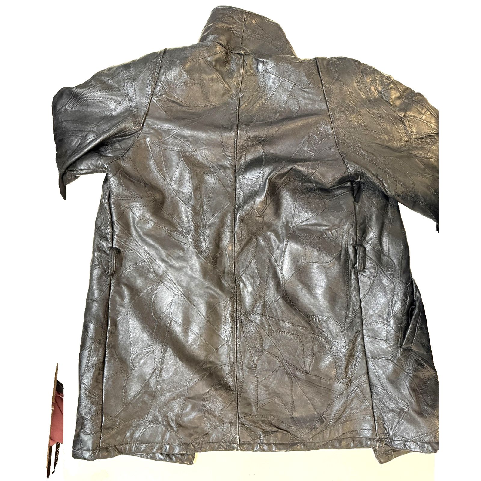 & Other Stories Maxam Leather Jacket Mens MED Italian Mosaic Lambskin Y2K Size US M / EU 48-50 / 2 - 3 Thumbnail