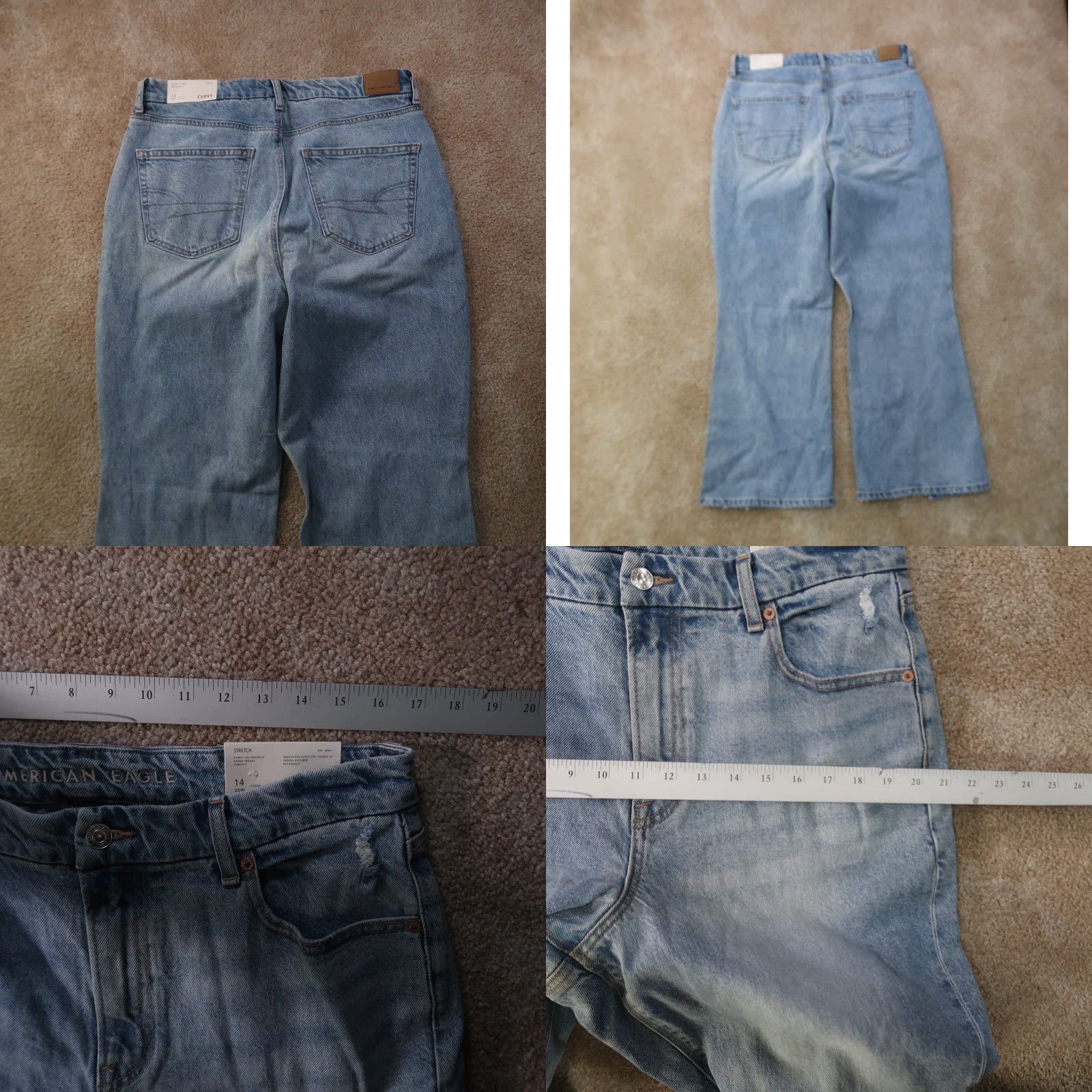 American Eagle Outfitters American Eagle Outfitters Jeans Women's 14 Blue Denim Bootcut High Rise Stretch 90s Curvy 5-Pocket Denim Size 36" / US 14 / IT 50 - 8 Thumbnail