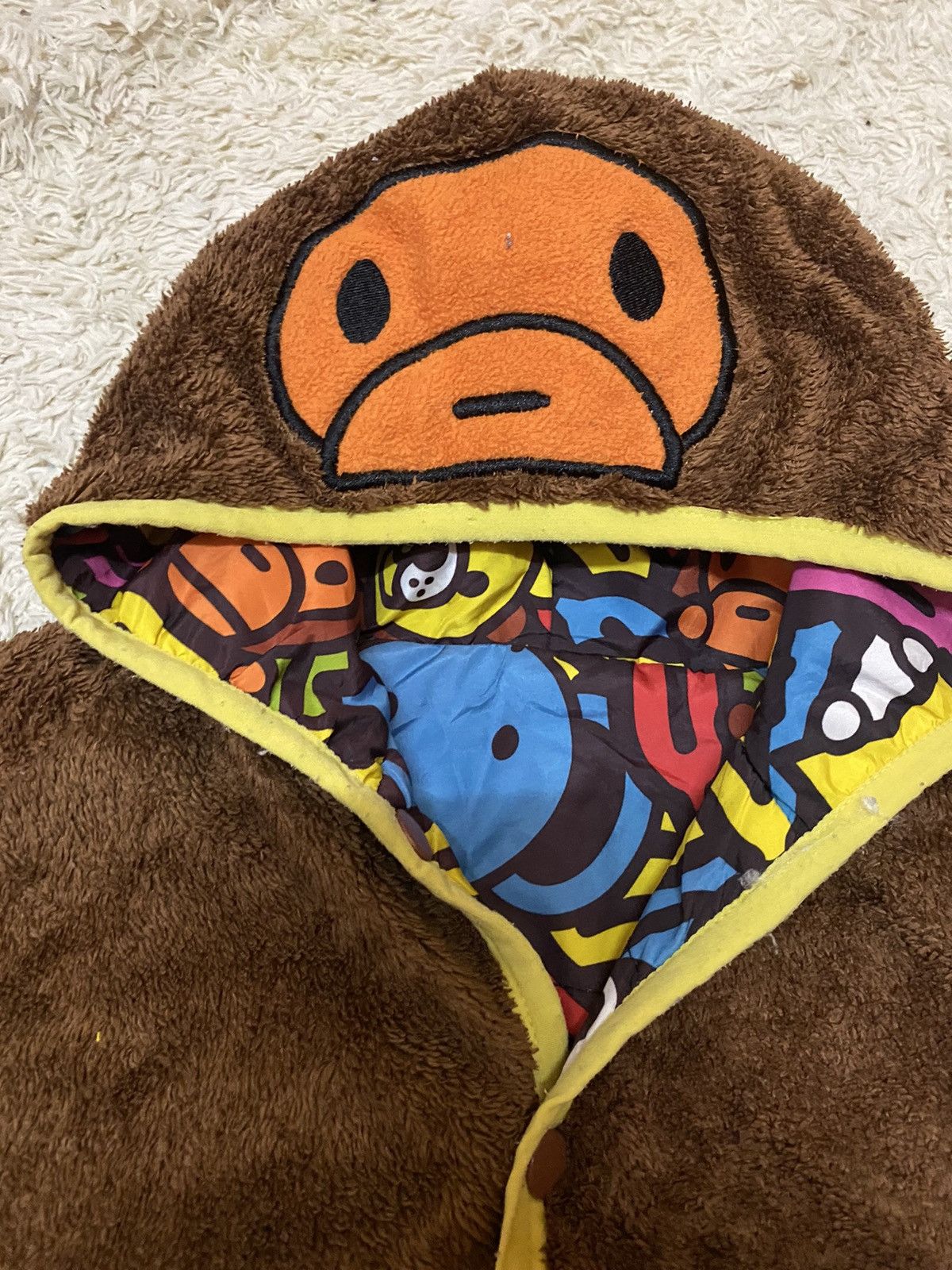 Bape ‼️BAPE FLEECE/NYLON JACKET REVERSBLE SIZE 2-3year ‼️ Size US XXS / EU 40 - 10 Thumbnail