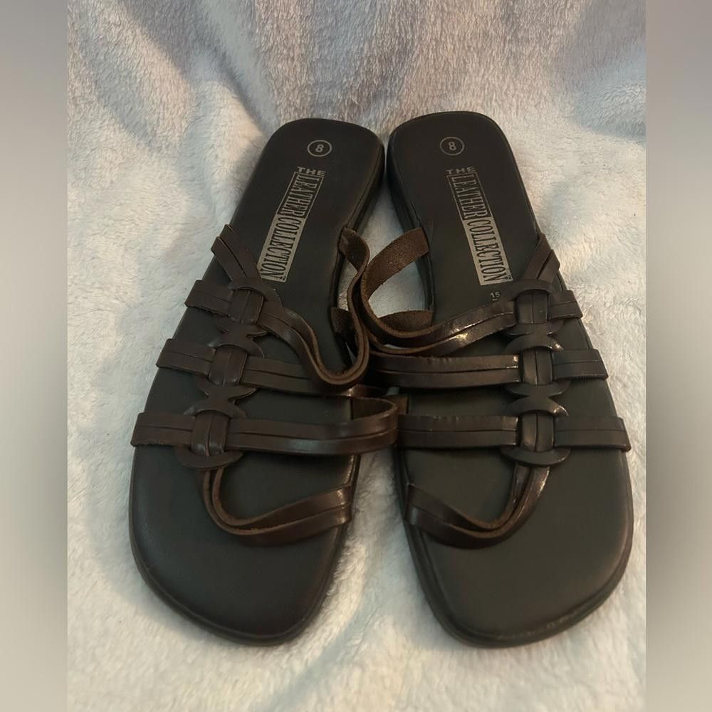 Designer The leather collection, Sandals, size 8 Size US 8 / IT 38 - 1 Thumbnail