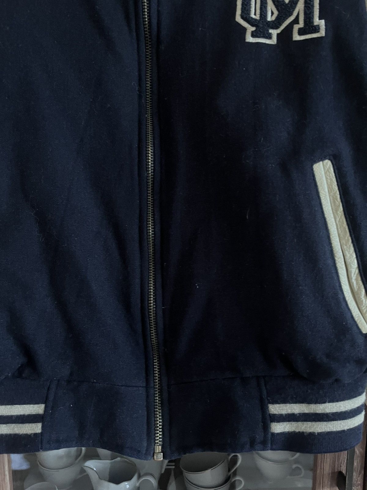 Vintage Vintage Club Med Varsity Wool Leather Jacket M Size US M / EU 48-50 / 2 - 6 Thumbnail