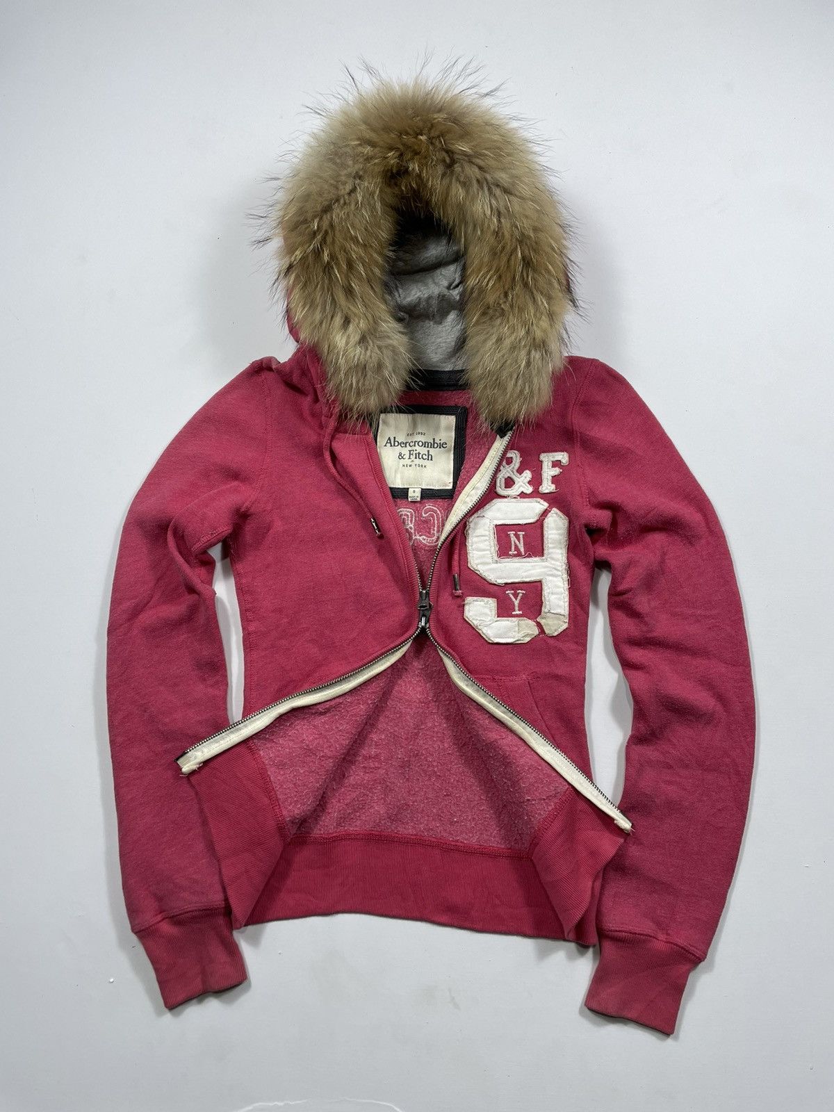 image of Abercrombie Fitch x If Six Was Nine Abercrombie & Fitch Fur Zihoodie in Pink, Men's (Size Small)