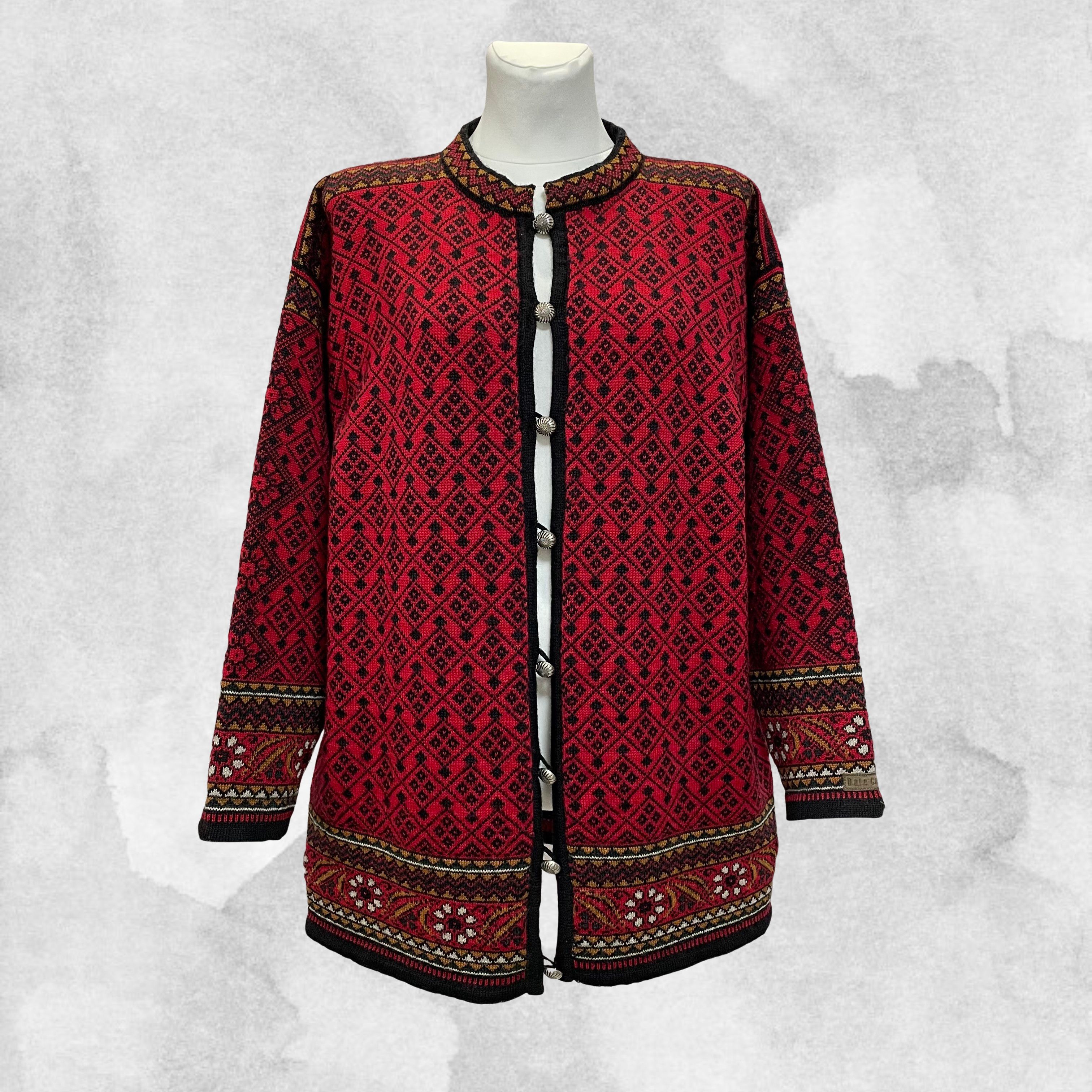 Dale Of Norway DALE OF NORWAY Casual Cardigan Wool Floral Sweater Button Size L / US 10 / IT 46 - 1 Thumbnail