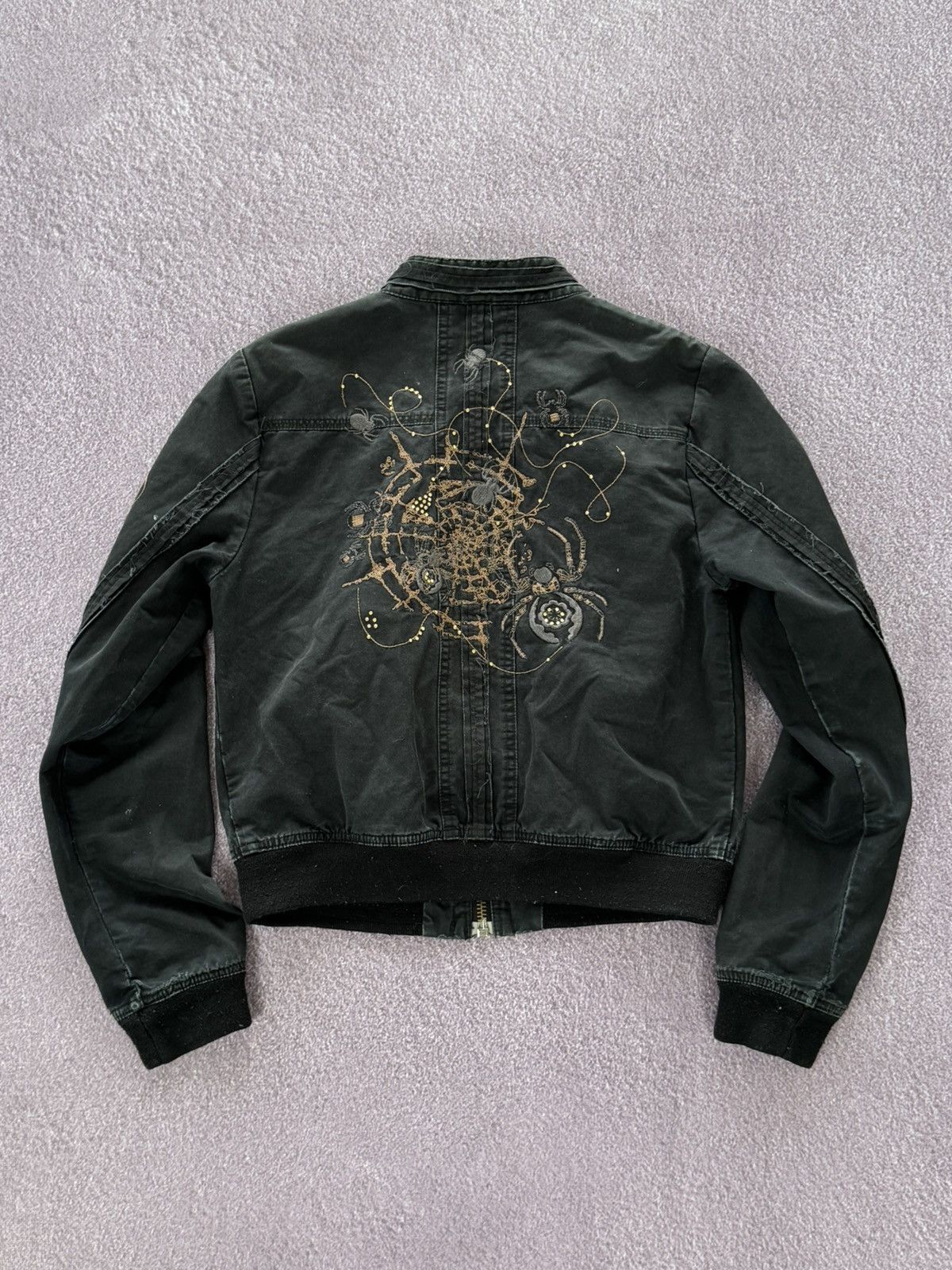 If Six Was Nine Japanese Vibe Distressed Y2K Spider Logo Glamour Jacket Size M / US 6-8 / IT 42-44 - 2 Thumbnail