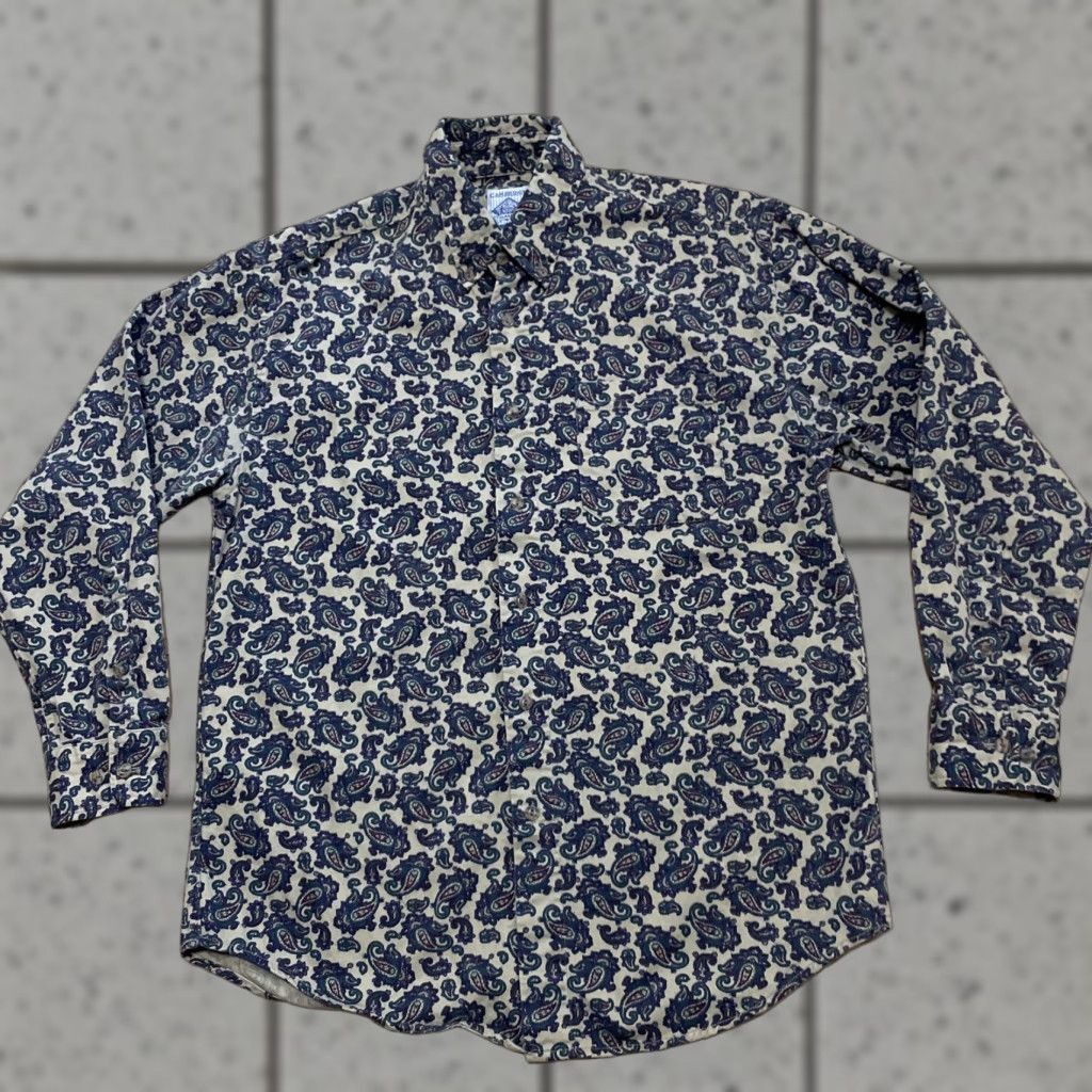 Vintage VINTAGE Cambridge Classics Paisley Shirt Men M Brown Green Western Cowboy Long Sleeve Size US M / EU 48-50 / 2 - 1 Thumbnail