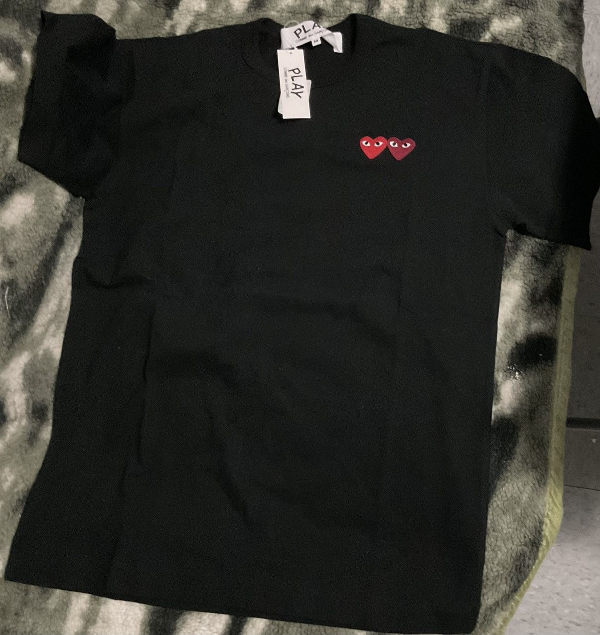 Comme des Garcons PLAY Comme Des garçon play double heart black tee Size M / US 6-8 / IT 42-44 - 1 Thumbnail